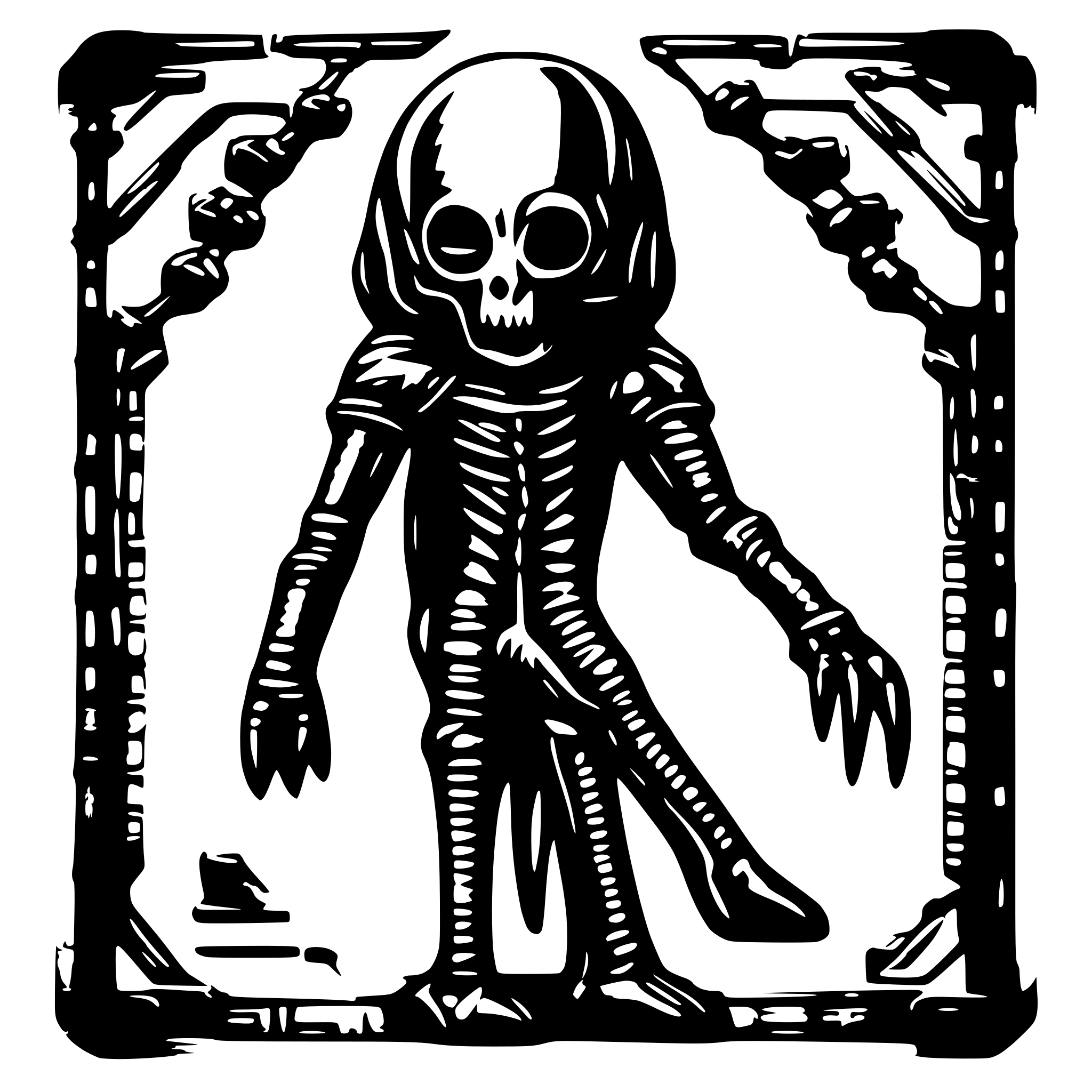 AI-generated SVG of 'alien giger exoskeleton pattern texture'