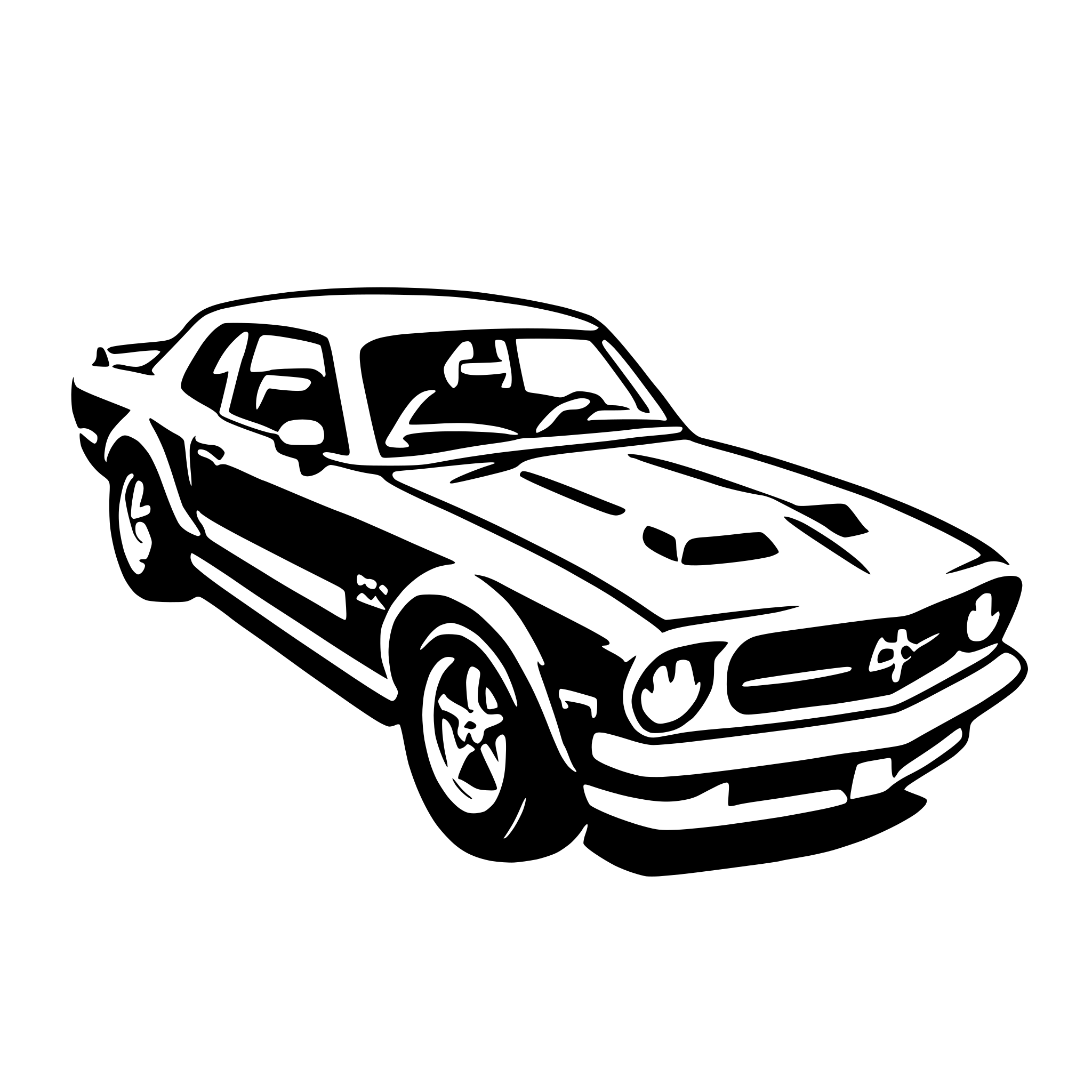 AI-generated SVG of 'muscle car'