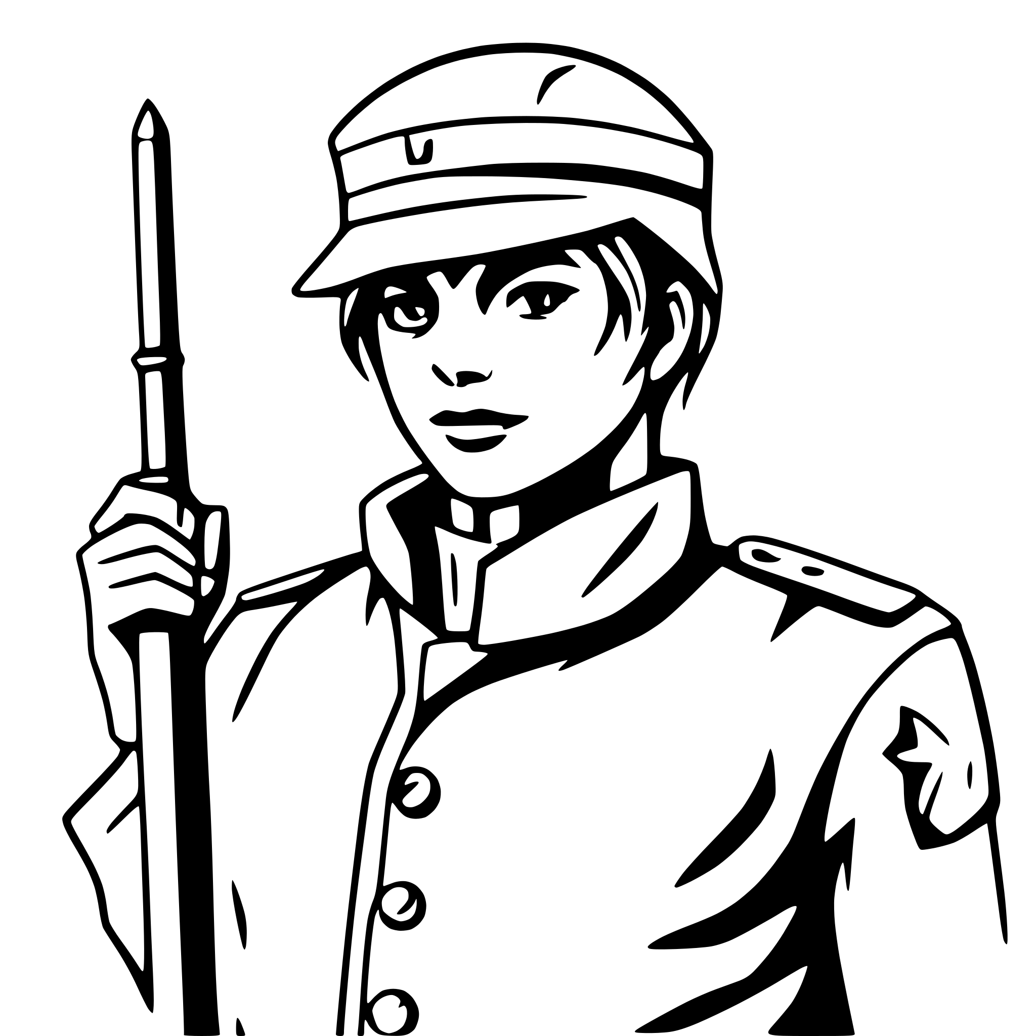 AI-generated SVG of a world war 1 soldier