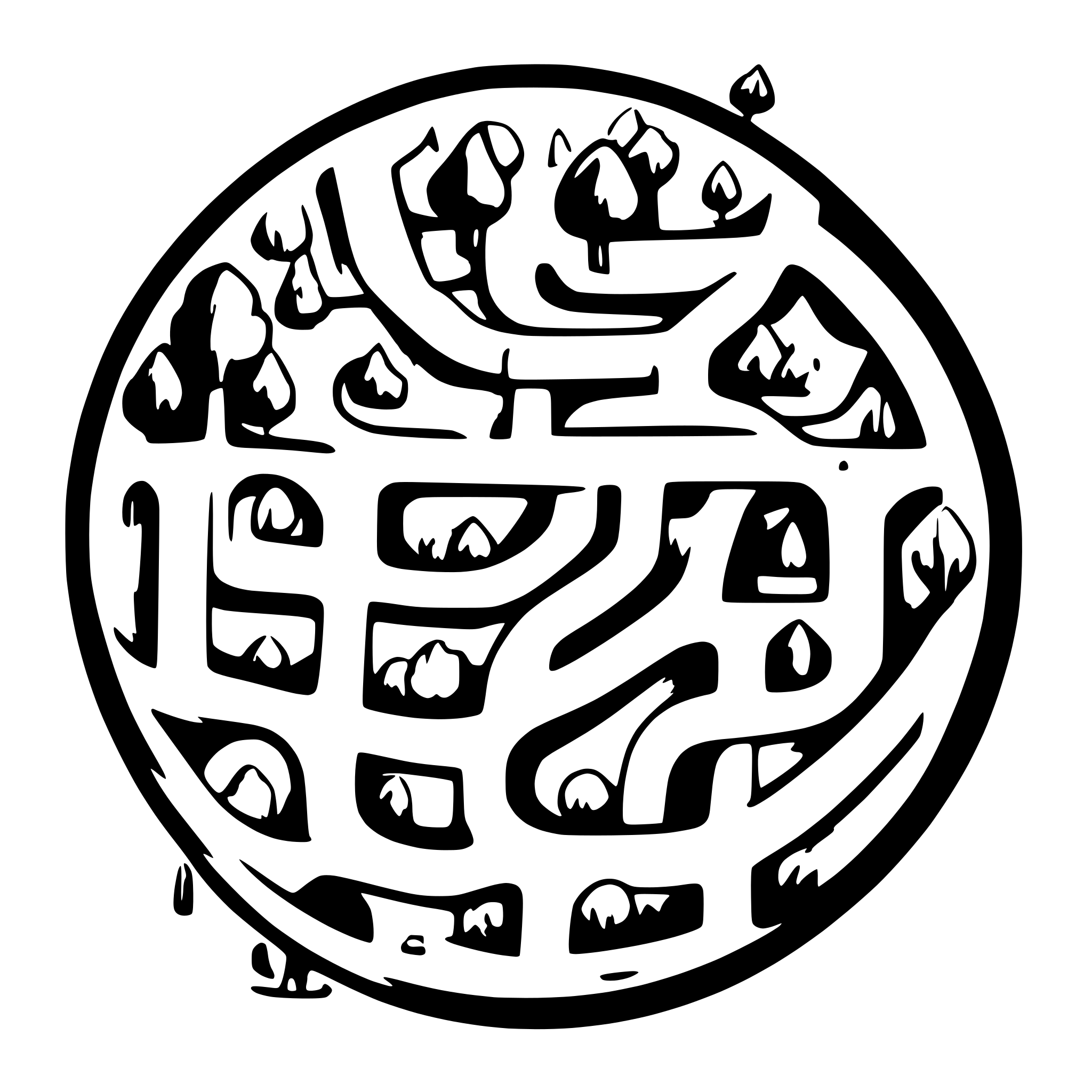 AI-generated SVG of a Wimmelbuch. Map, top view with many paths. Level map for mobile online game for young children. in cartoon style.