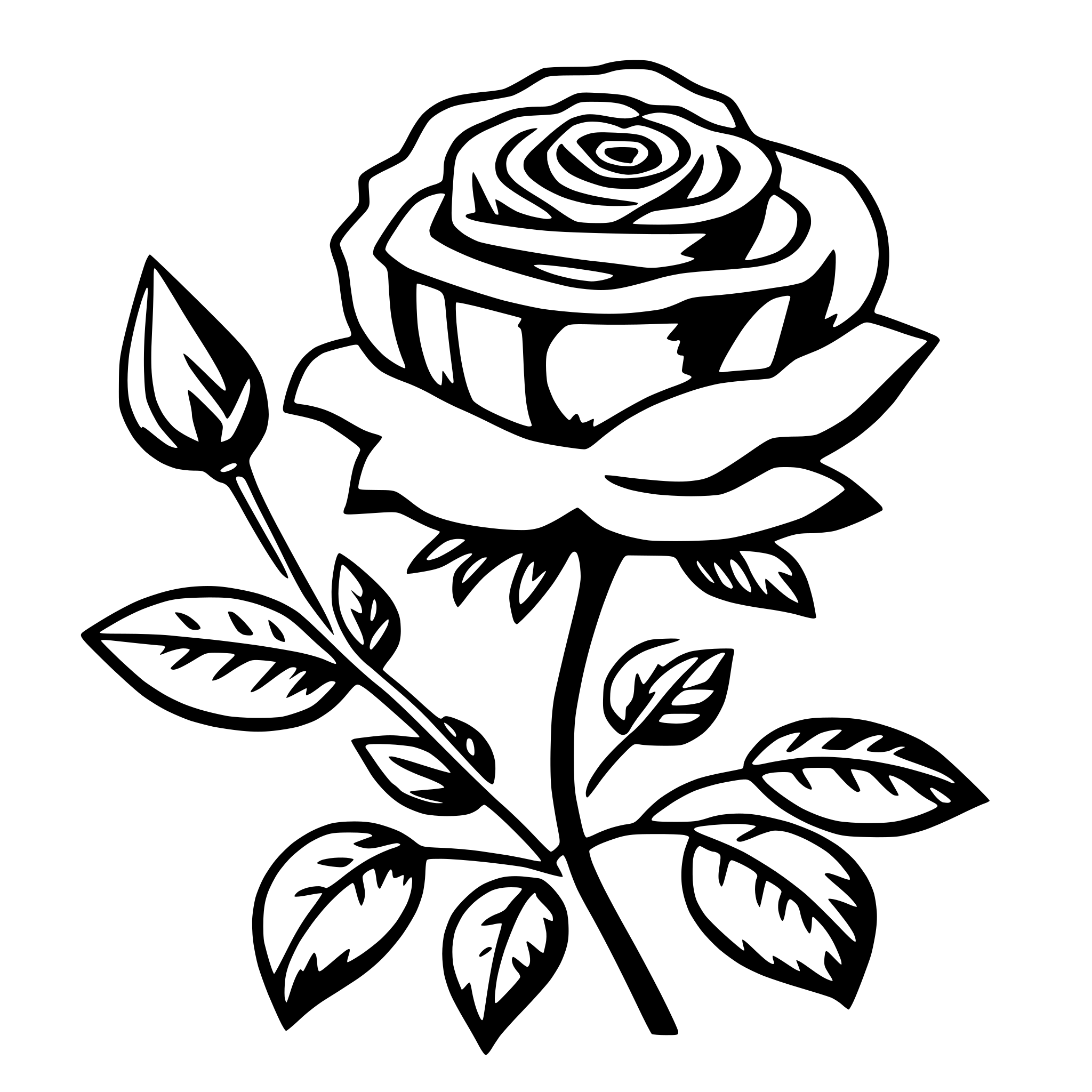 AI-generated SVG of a rose