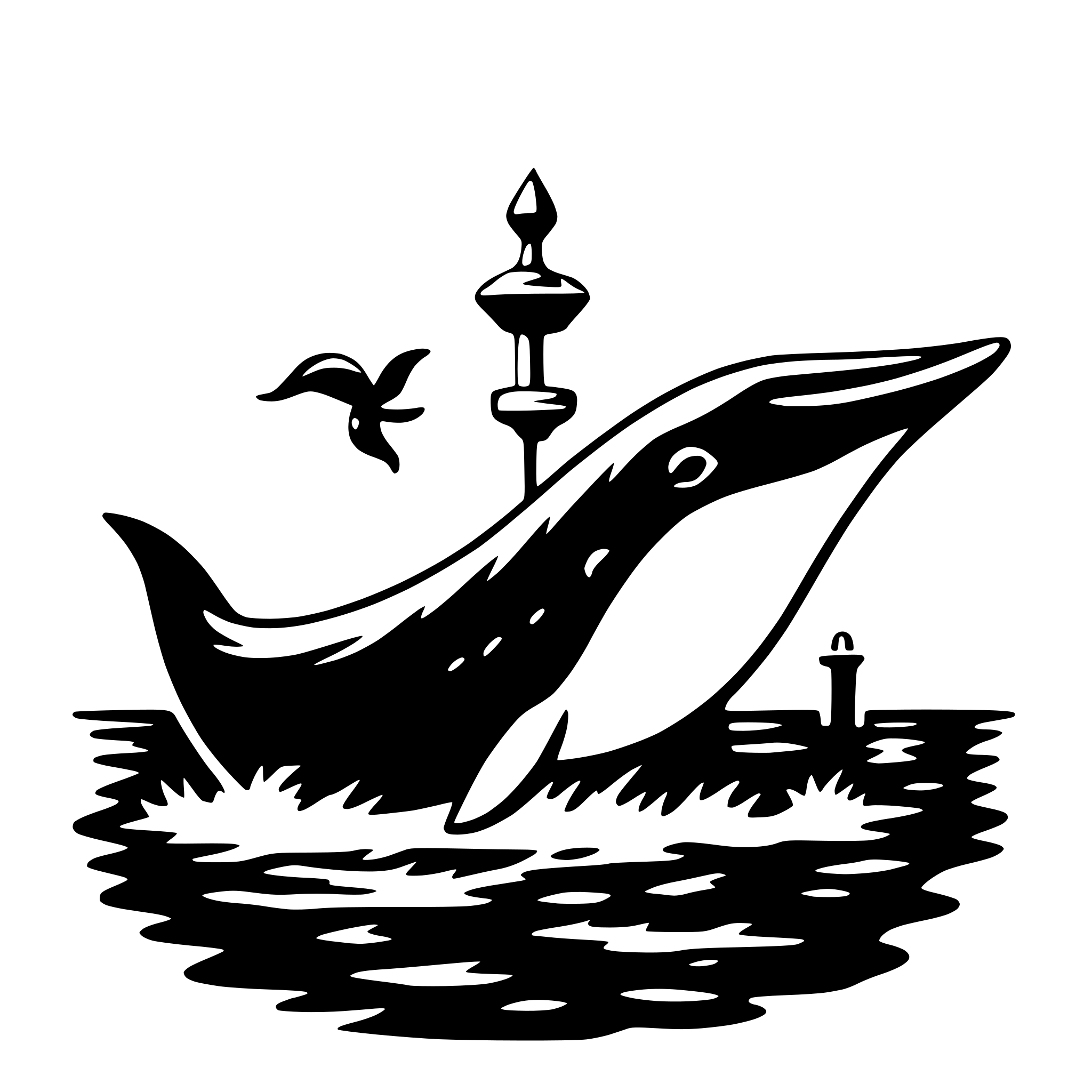 AI-generated SVG of 'whale with spout'