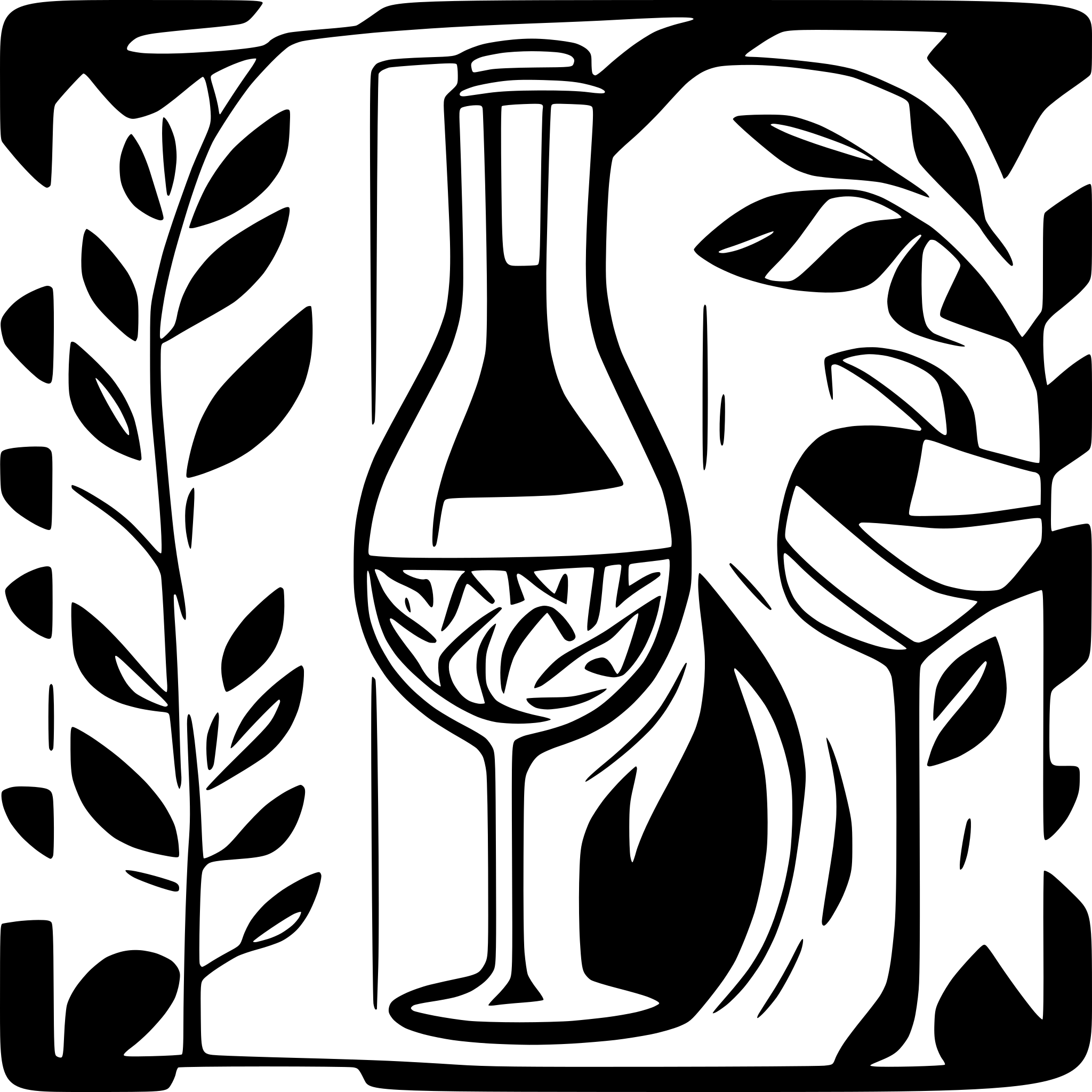 AI-generated SVG of a grafica minimalista di una bottiglia di vino rosso e un calice. Lo stile deve essere geometrico, stilizzato.