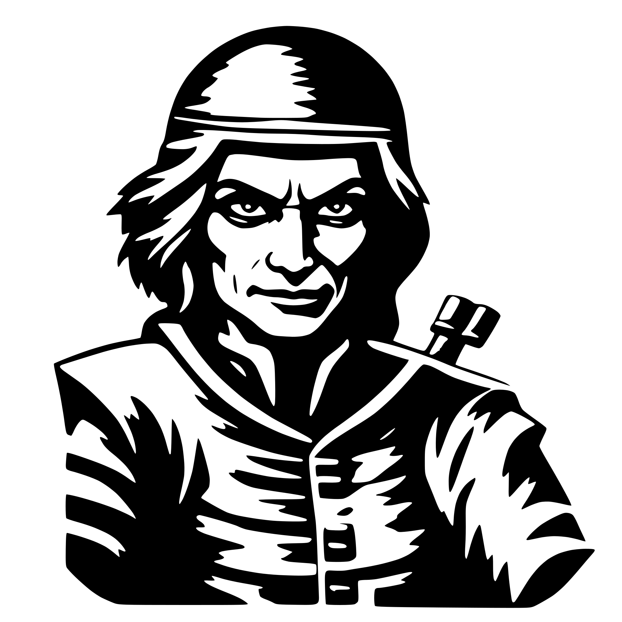 AI-generated SVG of 'old smurai'