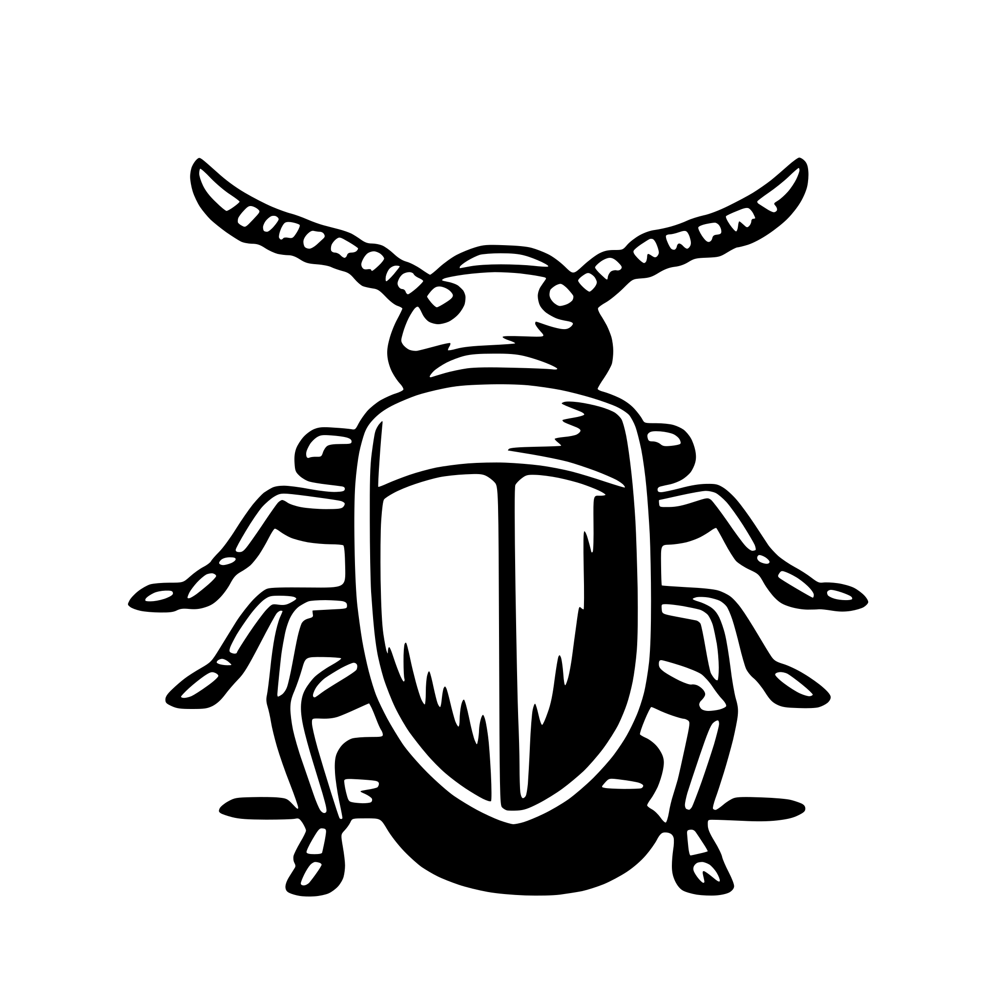 AI-generated SVG of a beetle