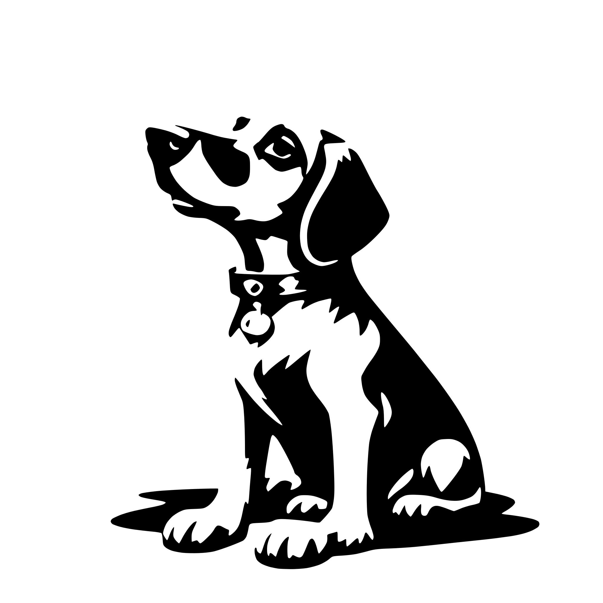 AI-generated SVG of a dog print