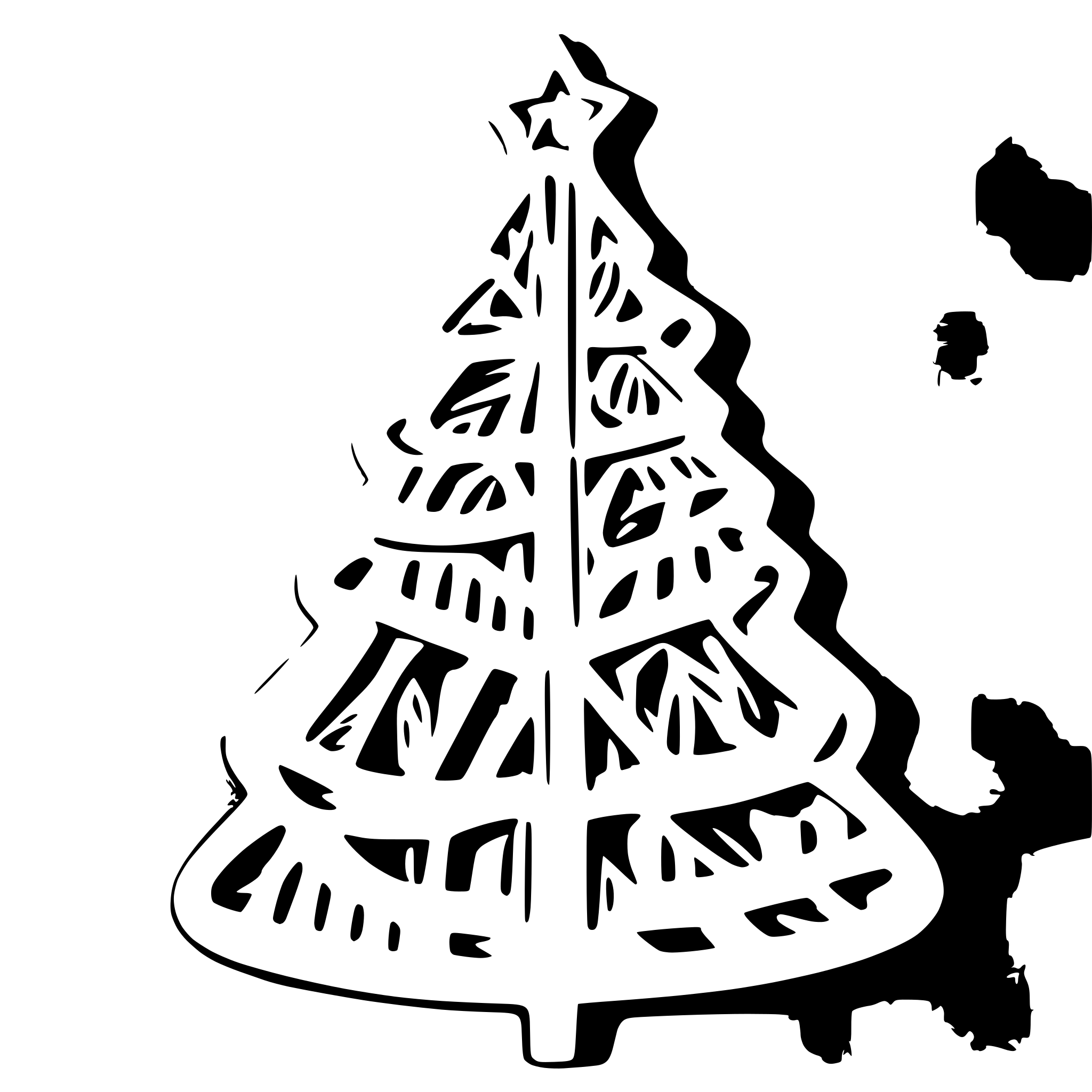AI-generated SVG of a Christmas tree with lights