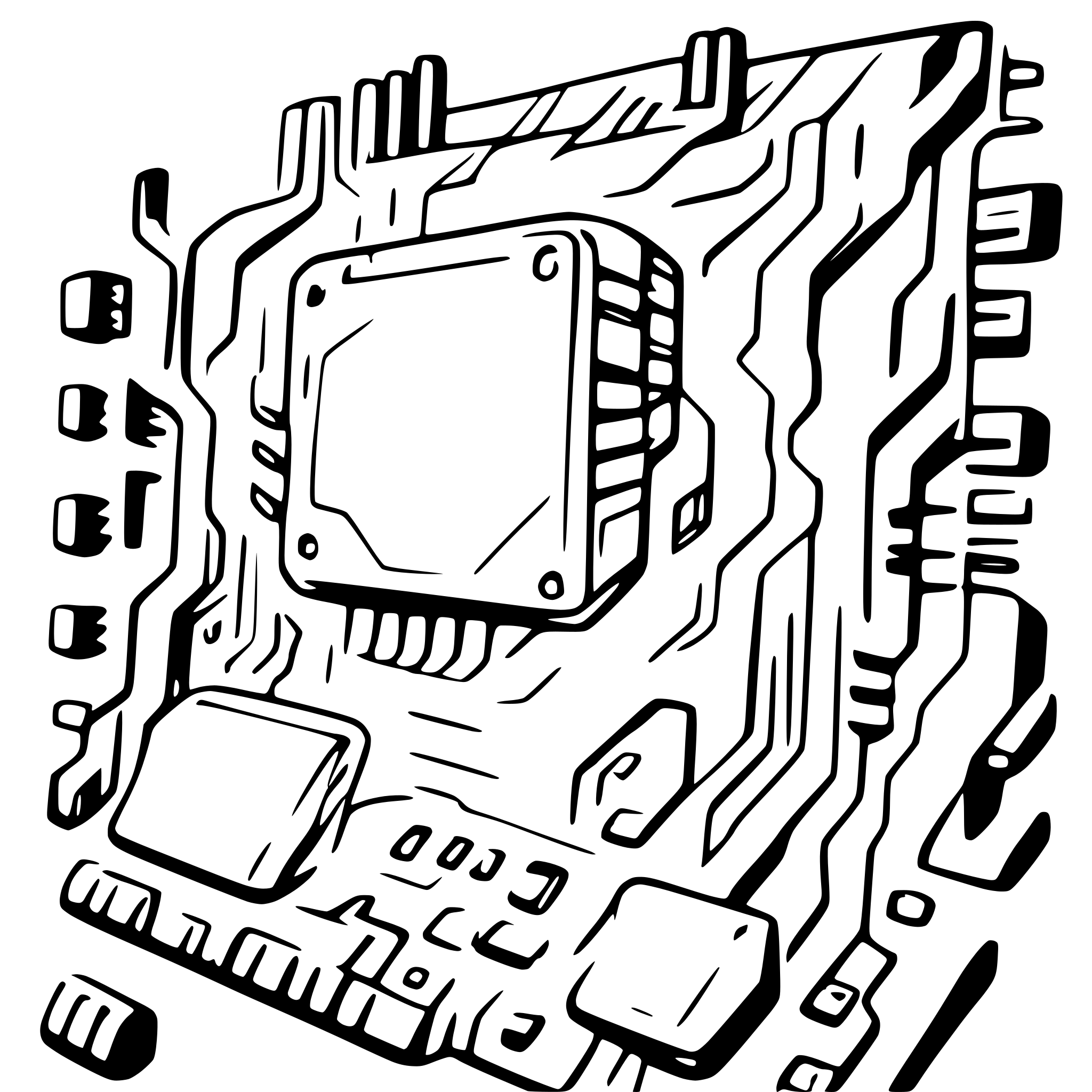 AI-generated SVG of 'motherboard circuit'