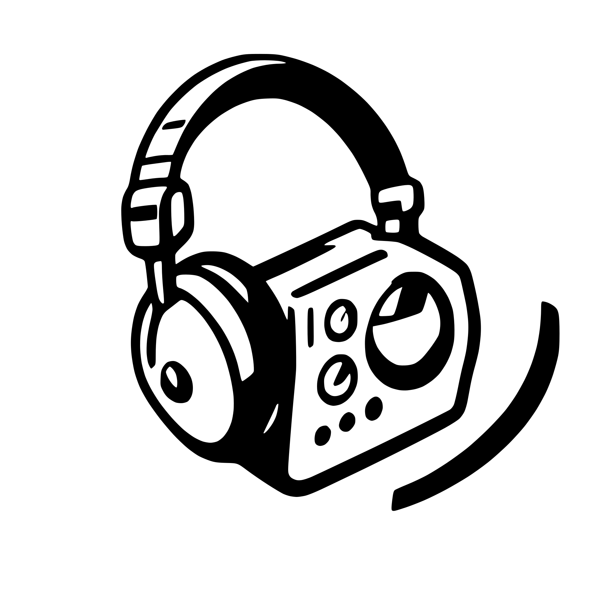 AI-generated SVG of 'DJ como un icono basico'