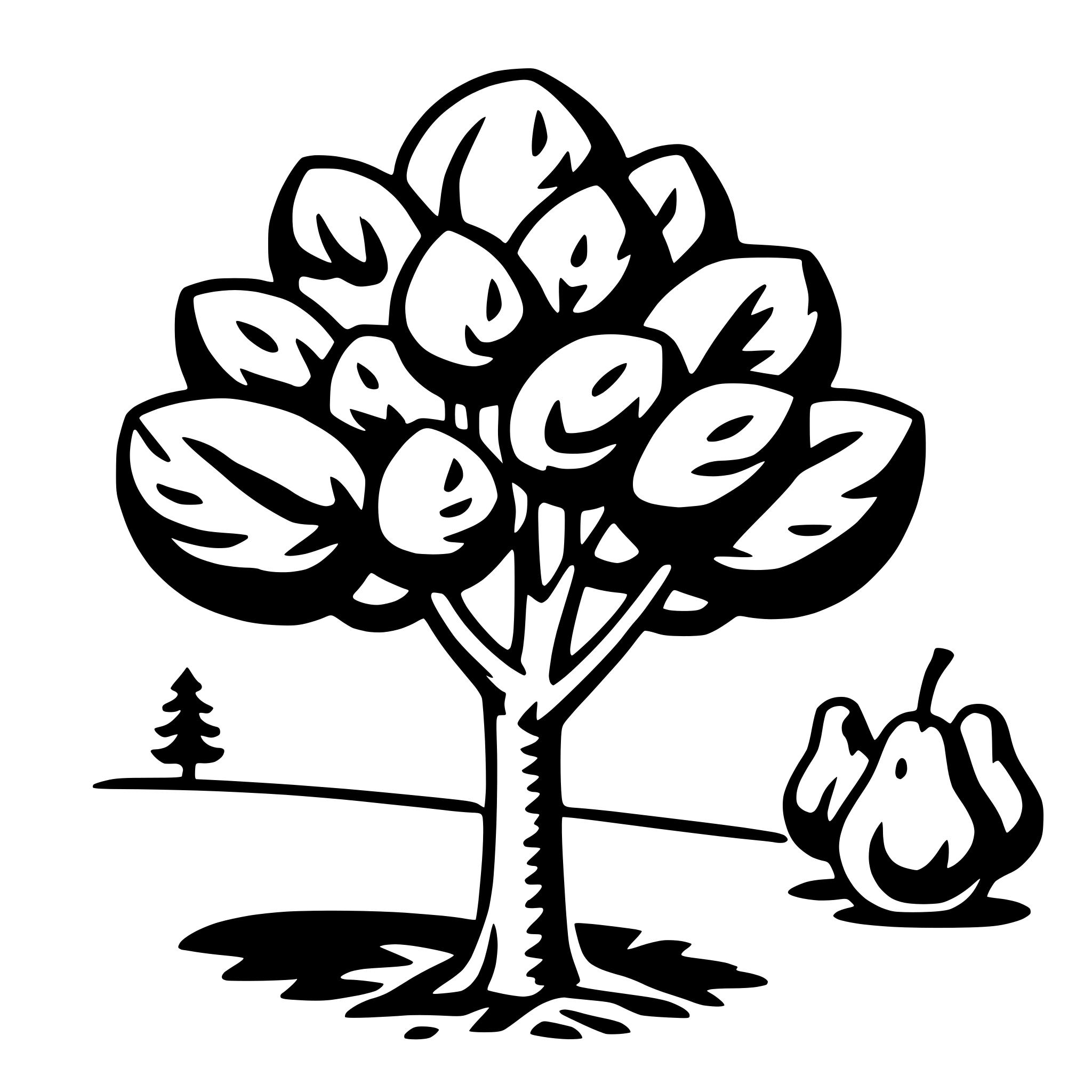 AI-generated SVG of 'pear tree'