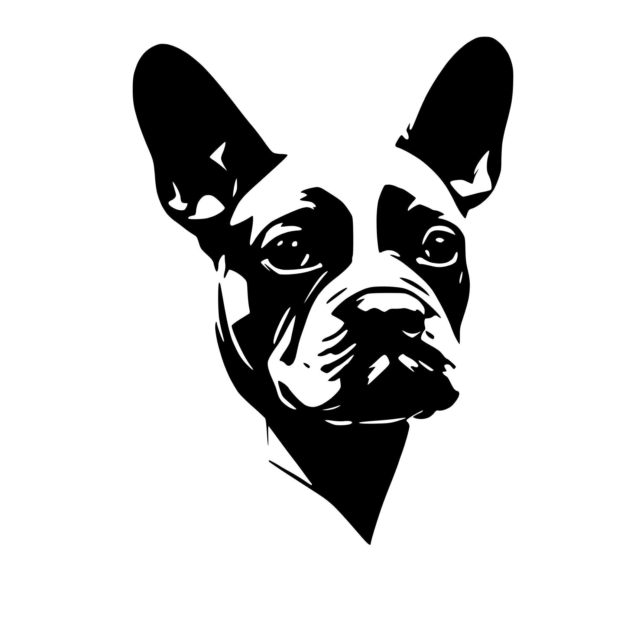 AI-generated SVG of 'French Bulldog low poly'