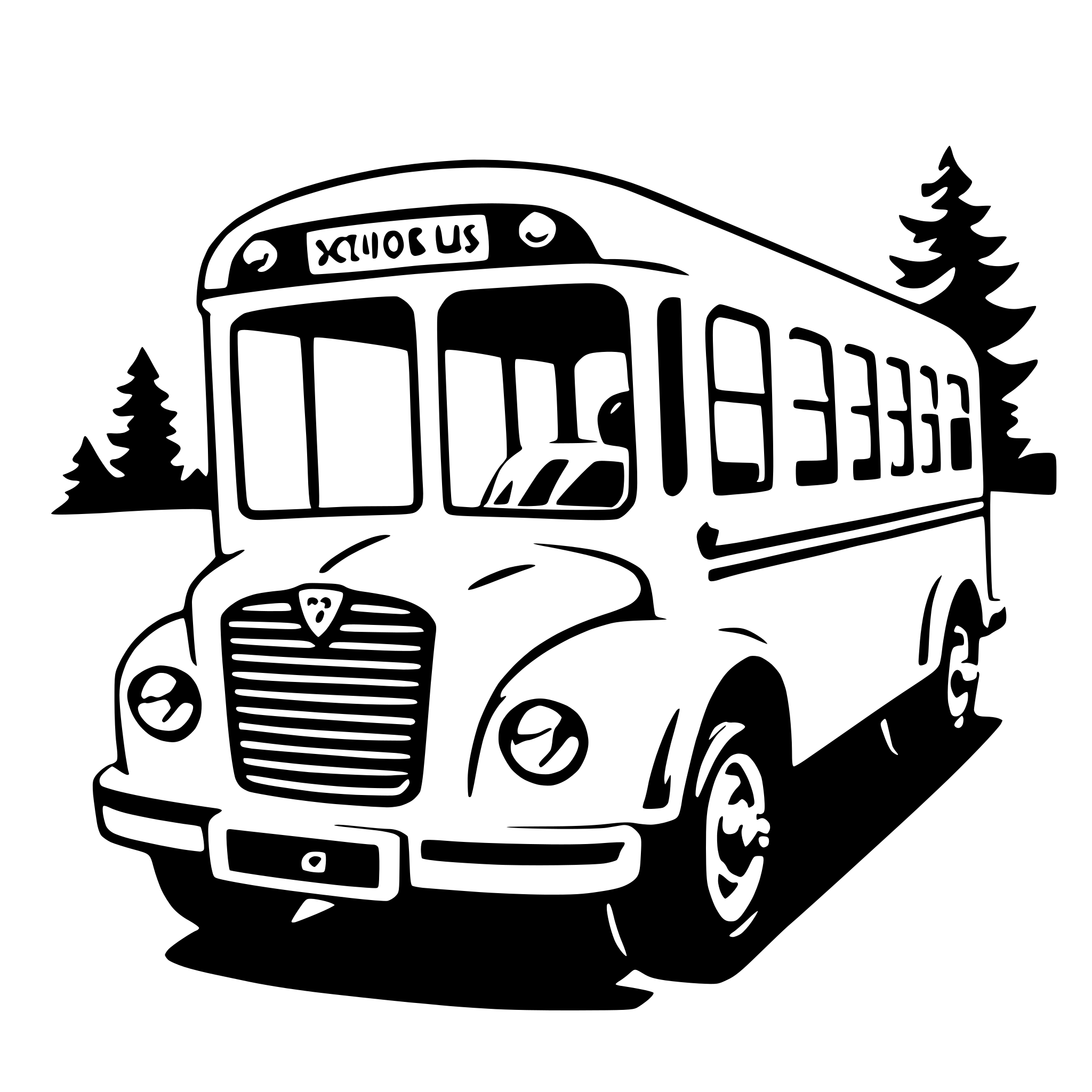 AI-generated SVG of a school bus