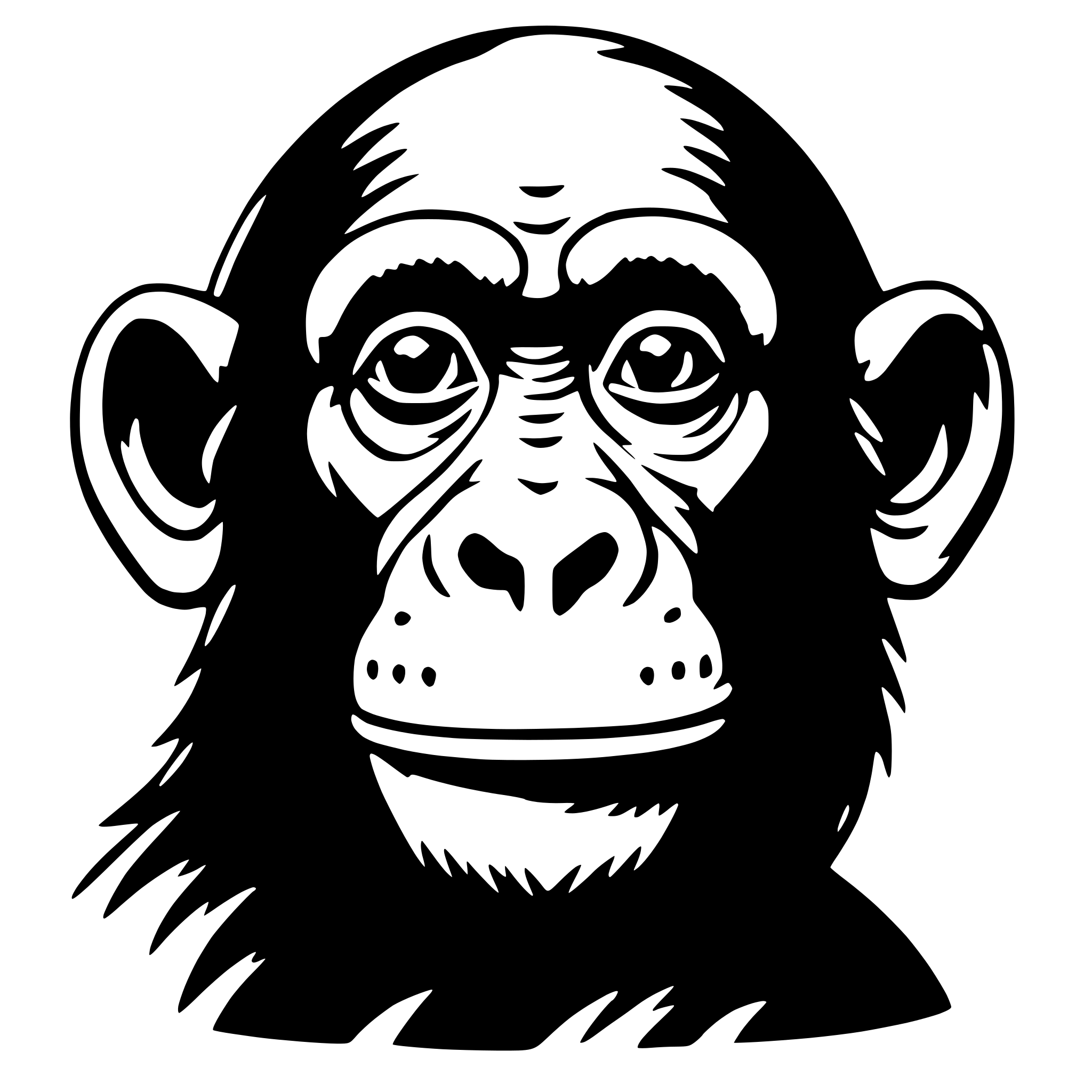 AI-generated SVG of a chimpanzee