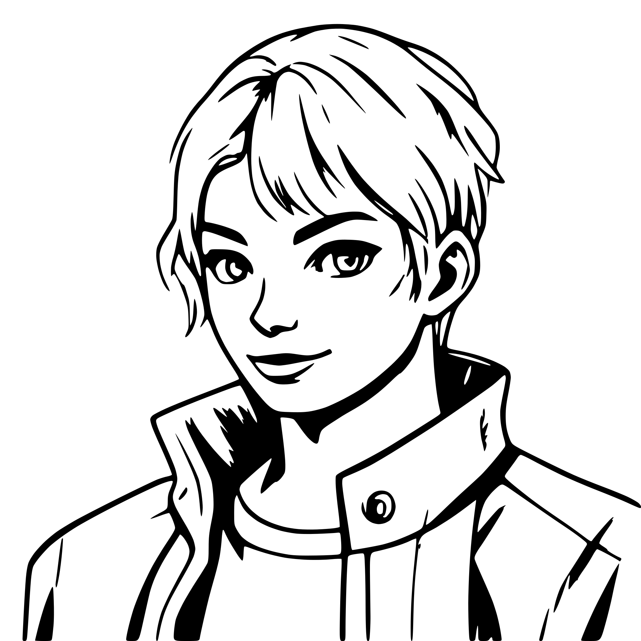 AI-generated SVG of a young blond man prorgammer