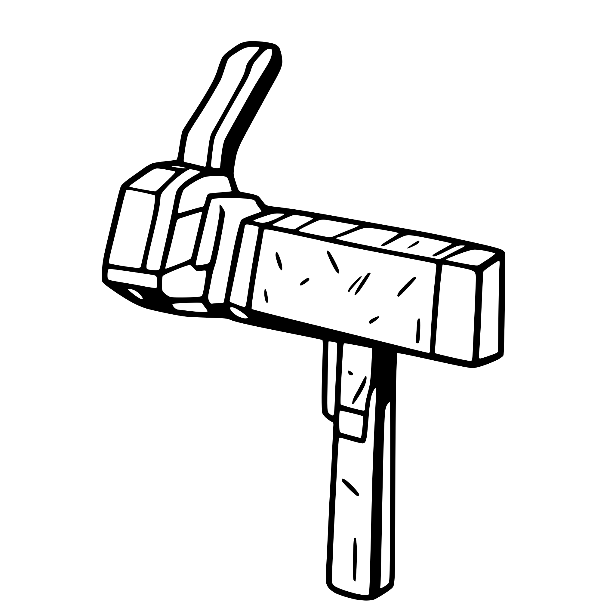 AI-generated SVG of 'a sledgehammer for war no background or shadows or other objects side view'