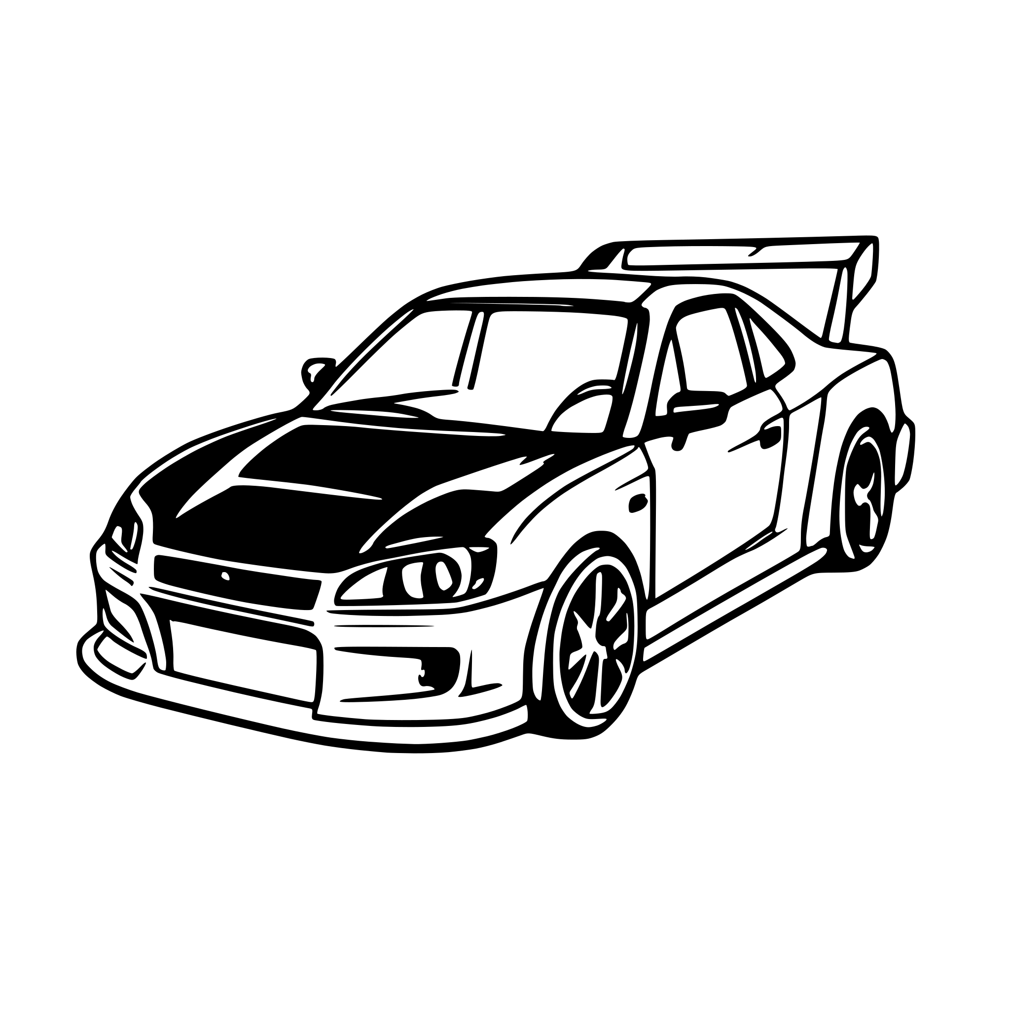 AI-generated SVG of 'tokio toyota drift car'