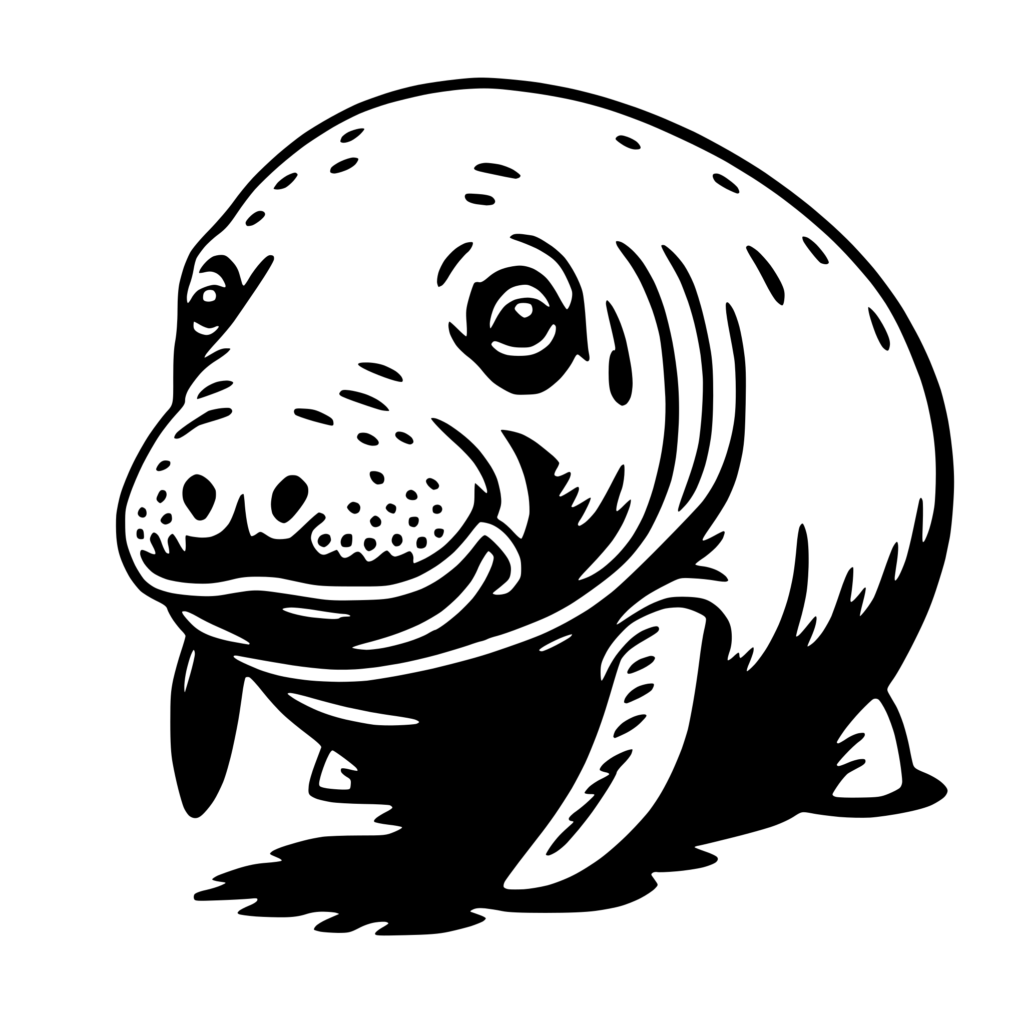 AI-generated SVG of 'manatee'