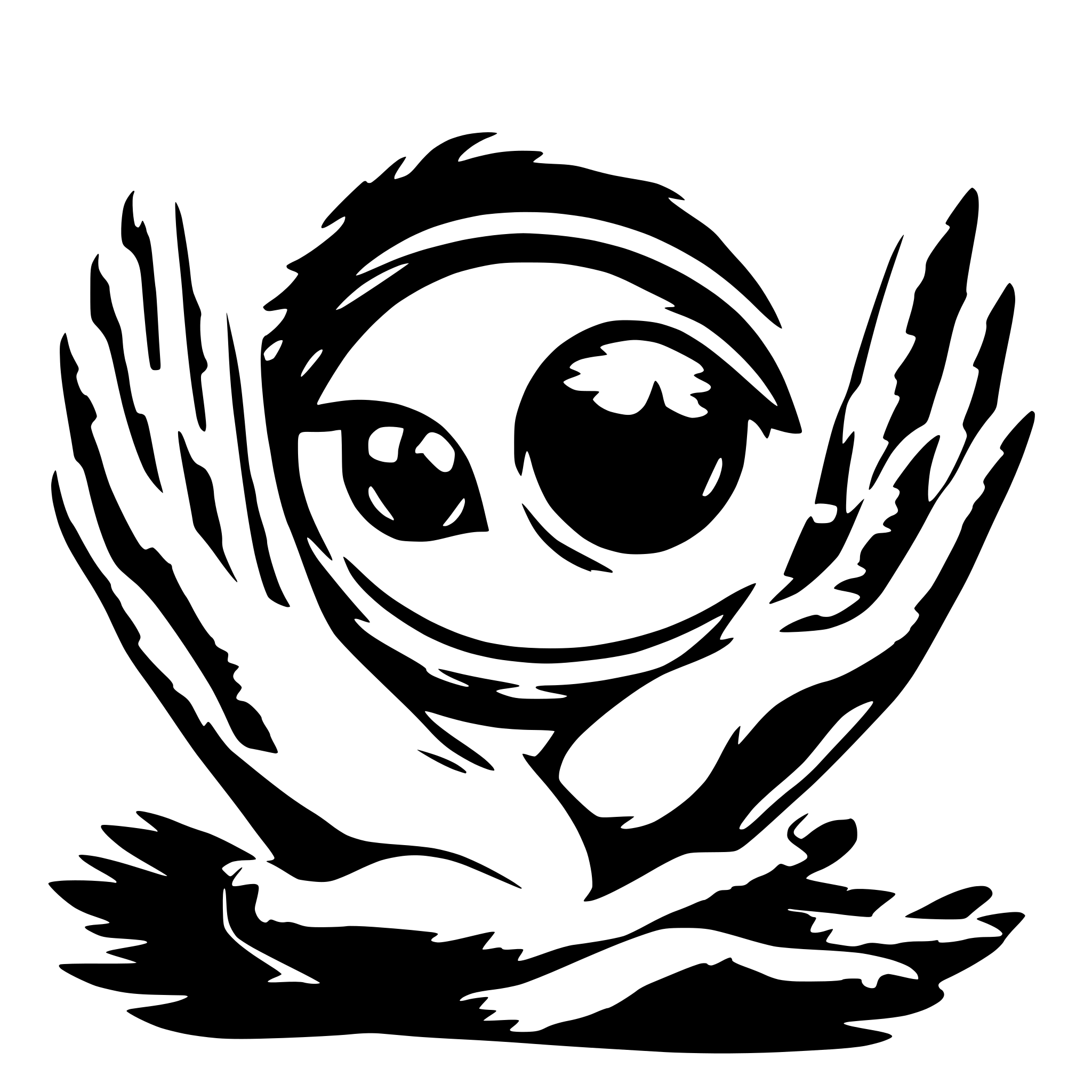 AI-generated SVG of a a black and white vector art of a disembodied eye with angel wings on each sides. Below the eye are 2 people touching their palm together. AI-generated SVG of a a black and white vector art of a disembodied eye with angel wings on each sides. Below the eye are 2 people touching their palm together.