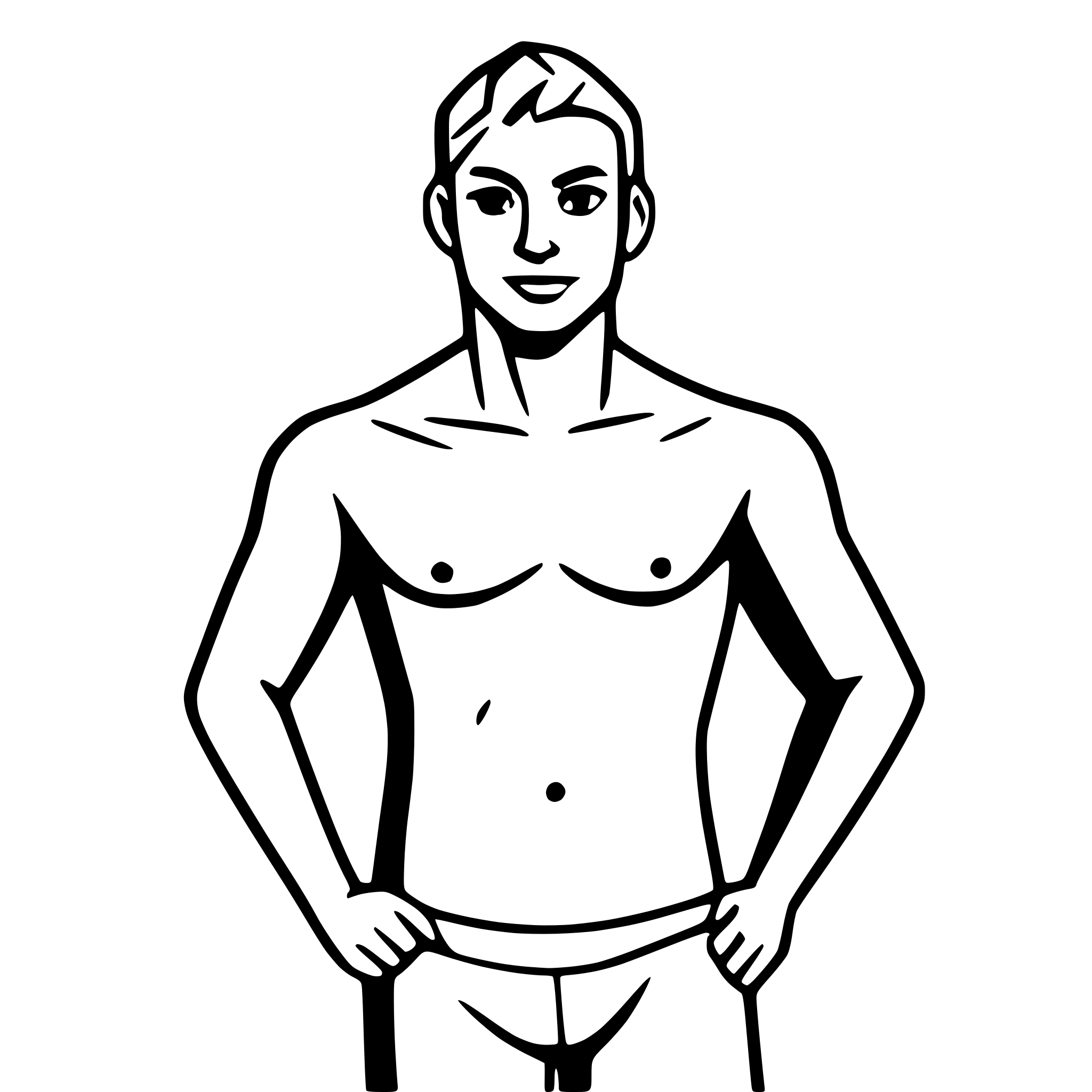AI-generated SVG of 'skinny fat body type man with round belly'
