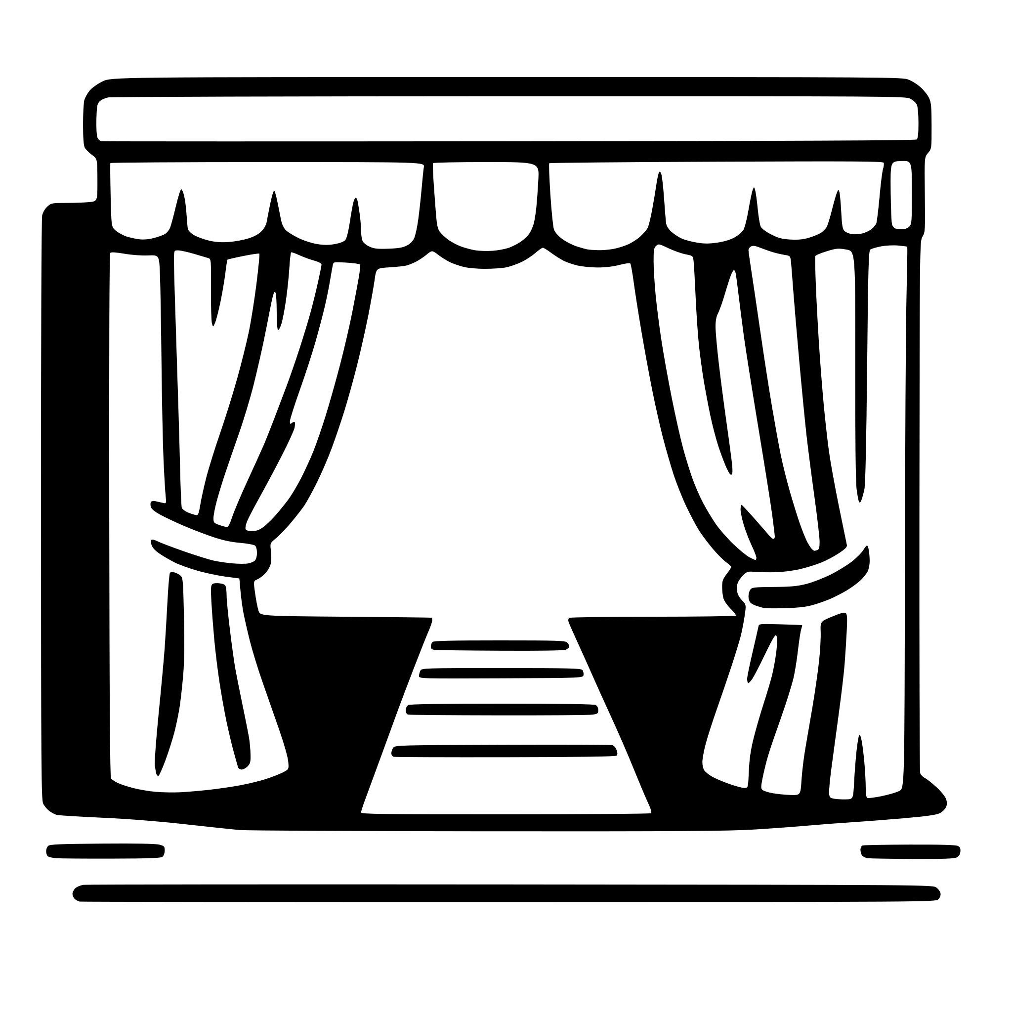AI-generated SVG of a theater curtains open, simple, filled, icon, for a toggle, instantly recognizable, schematic