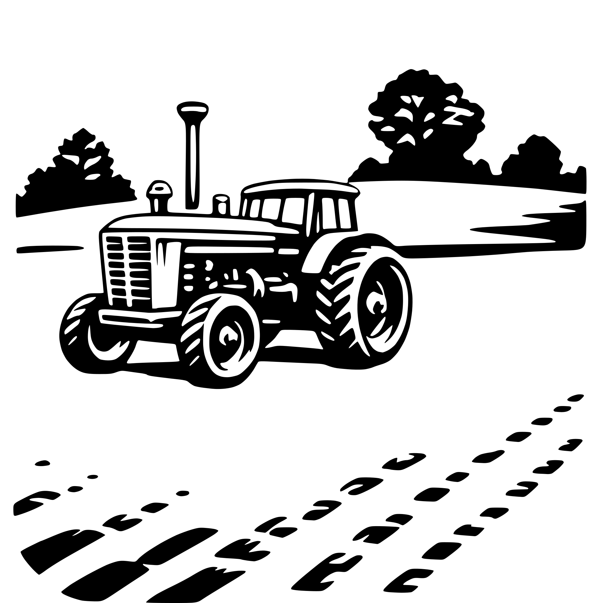 AI-generated SVG of 'tractor in field'
