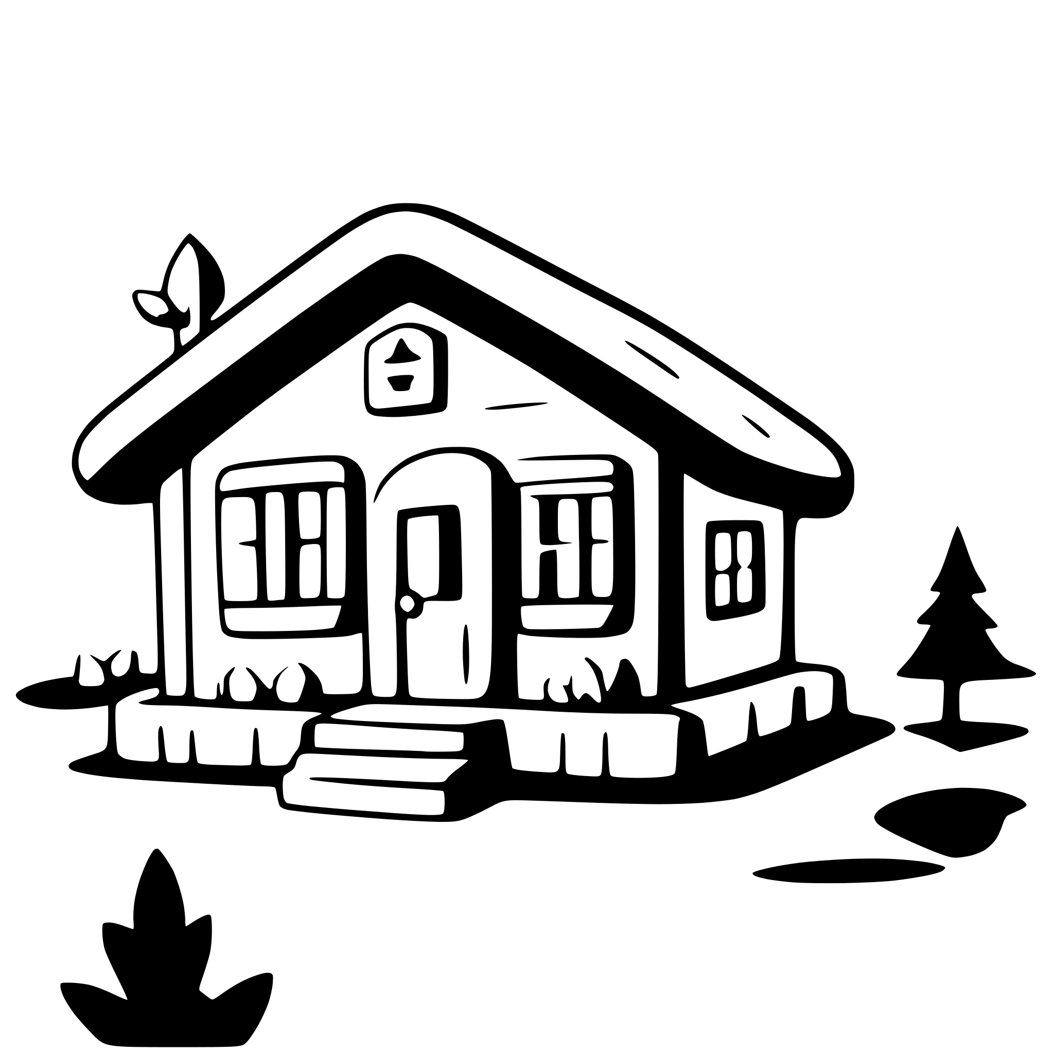 AI-generated SVG of a cartoon cabin 2d cute cozy , without background or tree