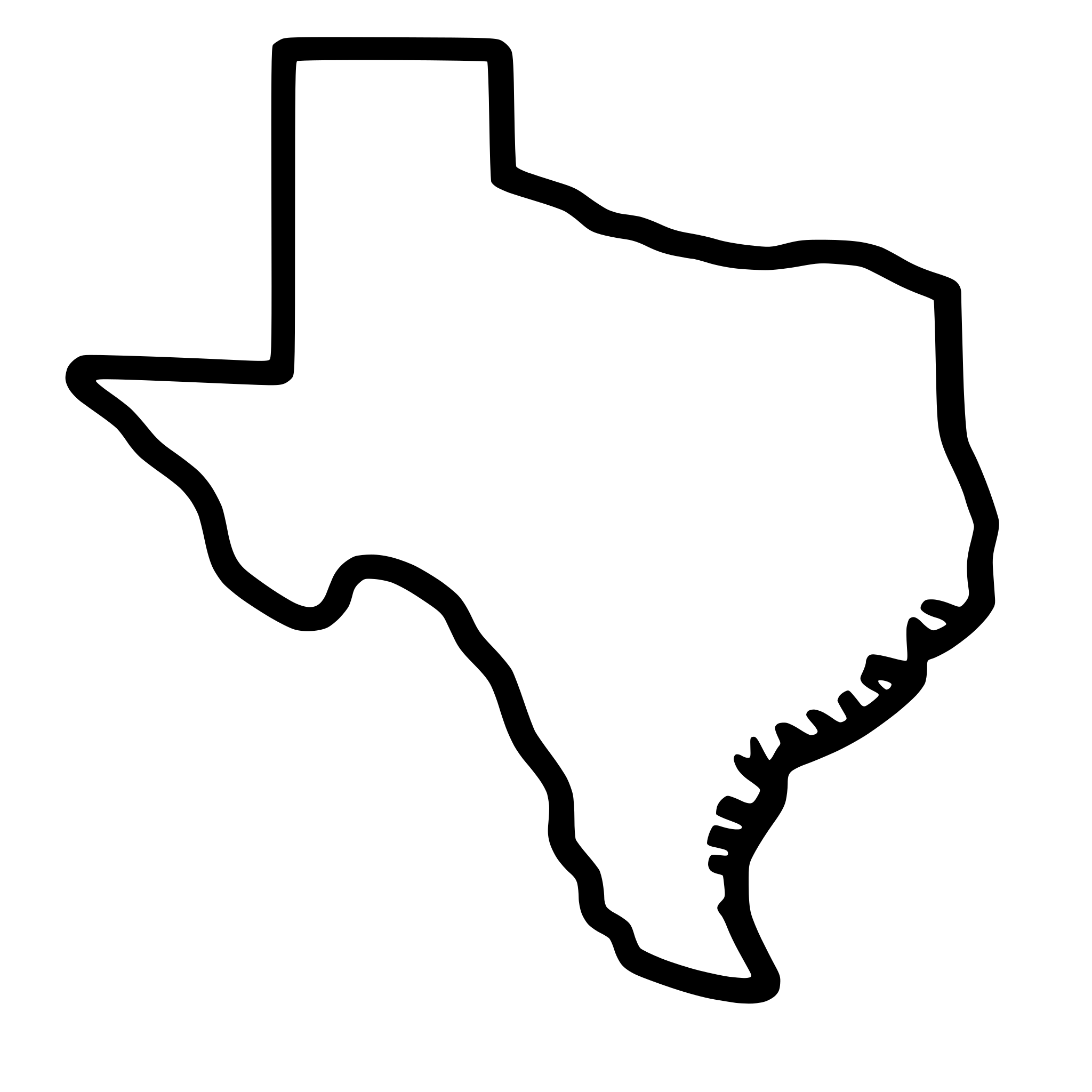 AI-generated SVG of 'wireframe map of texas'