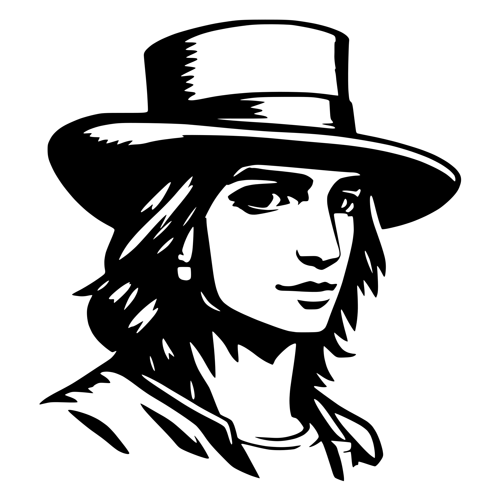 AI-generated SVG of 'guy with a hat'