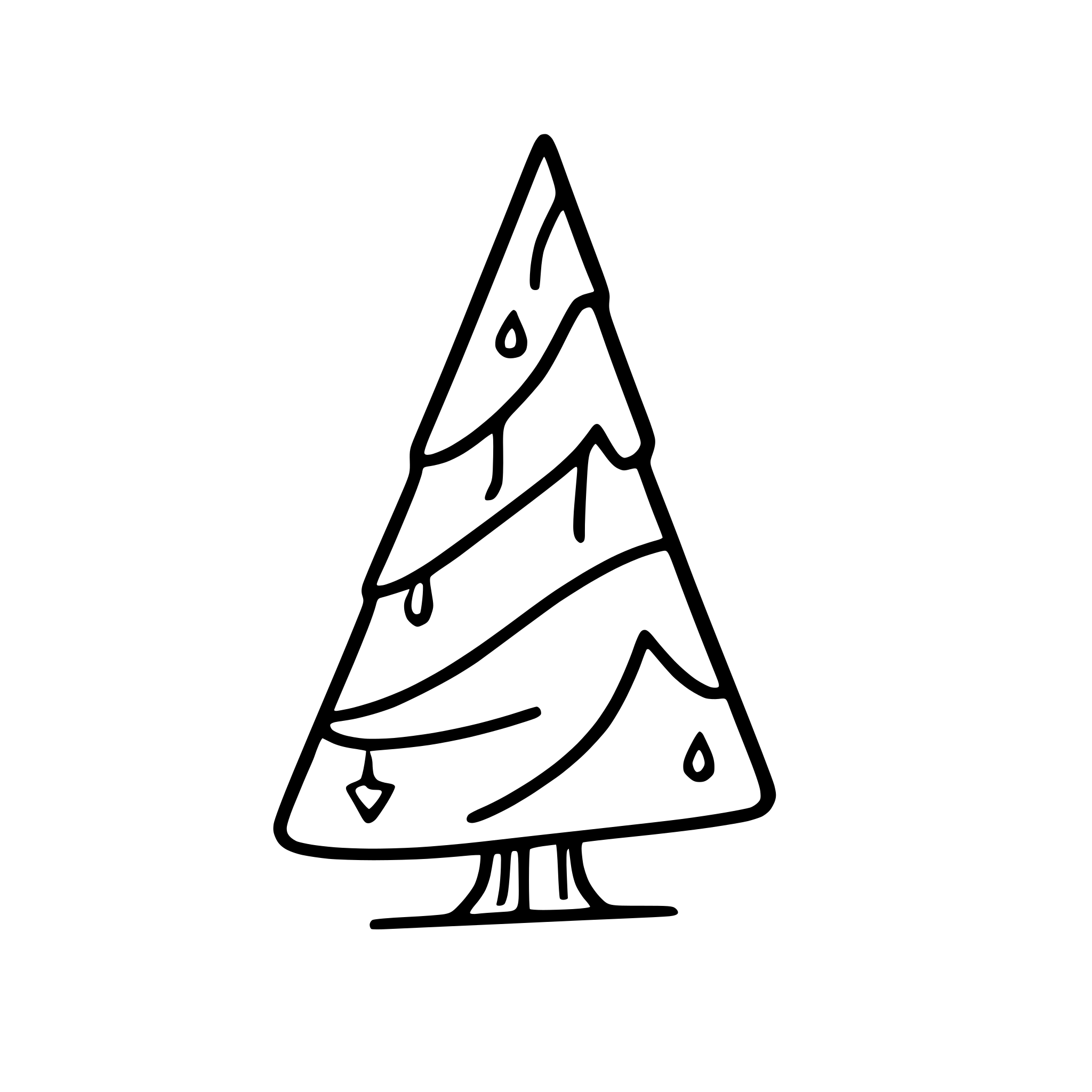 AI-generated SVG of 'simple outline doodle christmas tree'