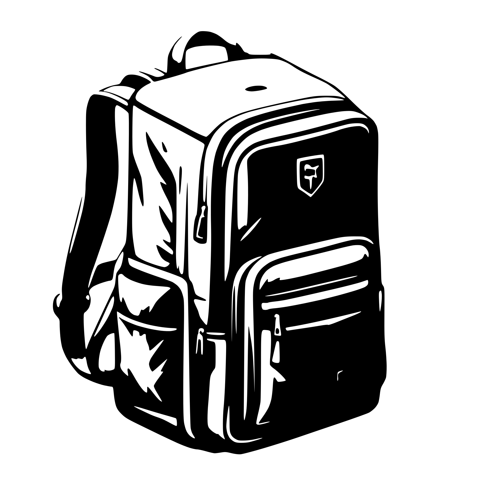 AI-generated SVG of a Isometric backpack