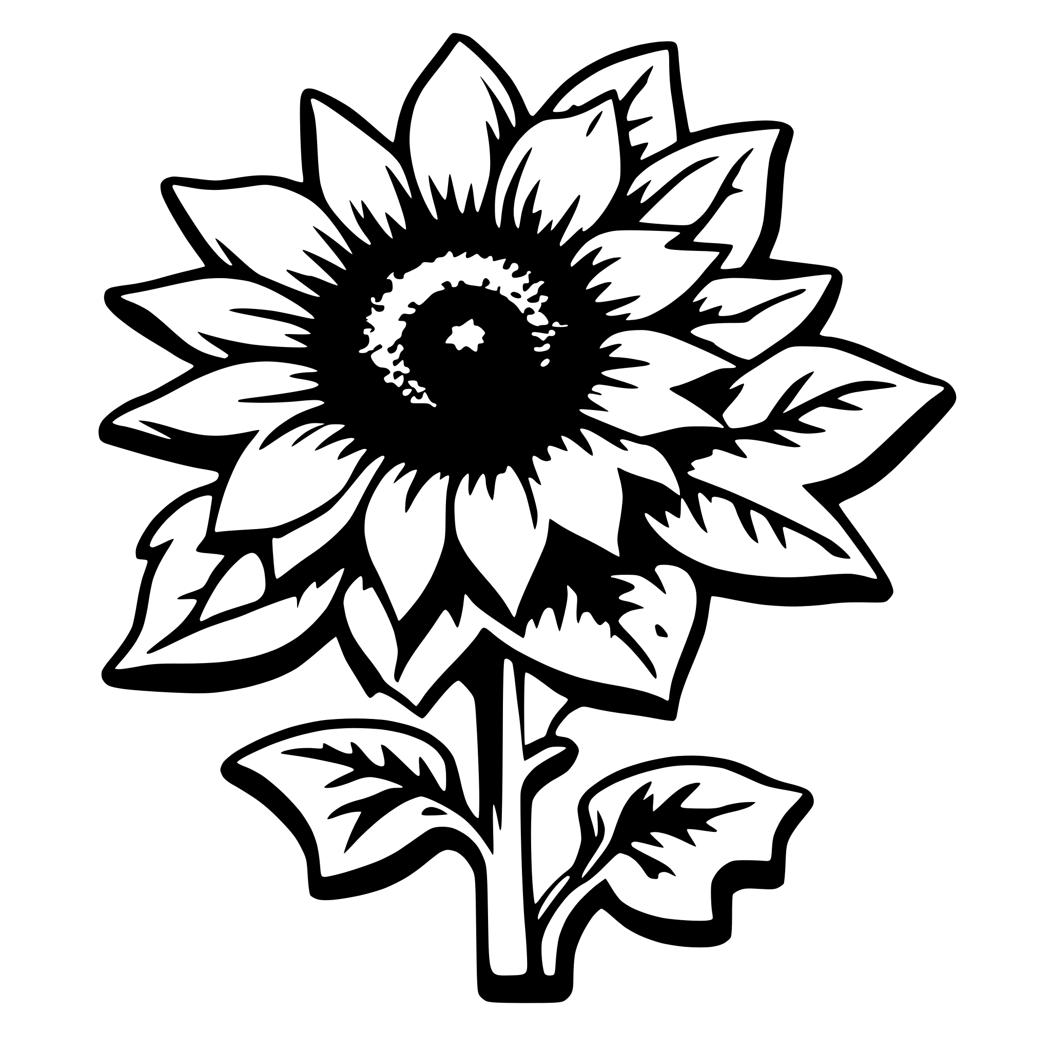 AI-generated SVG of a sunflower puzzle piece