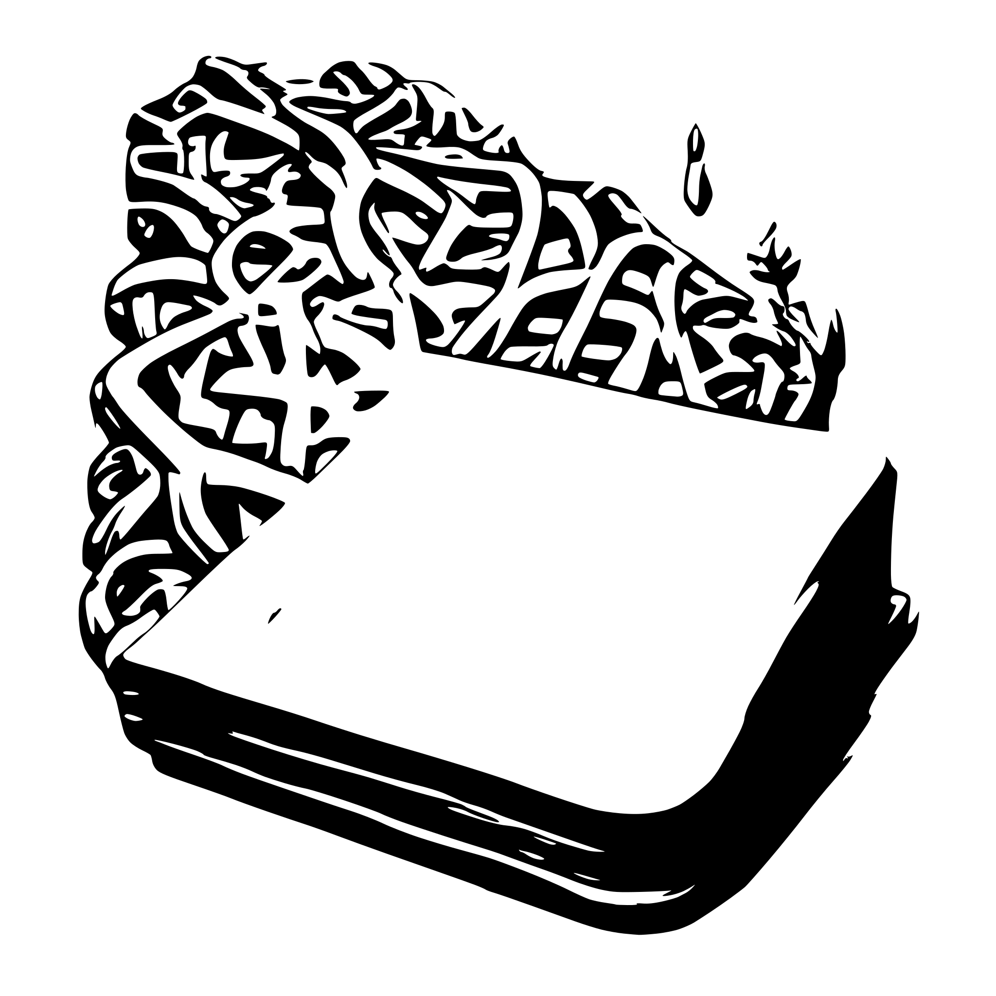 AI-generated SVG of a math book with ruler