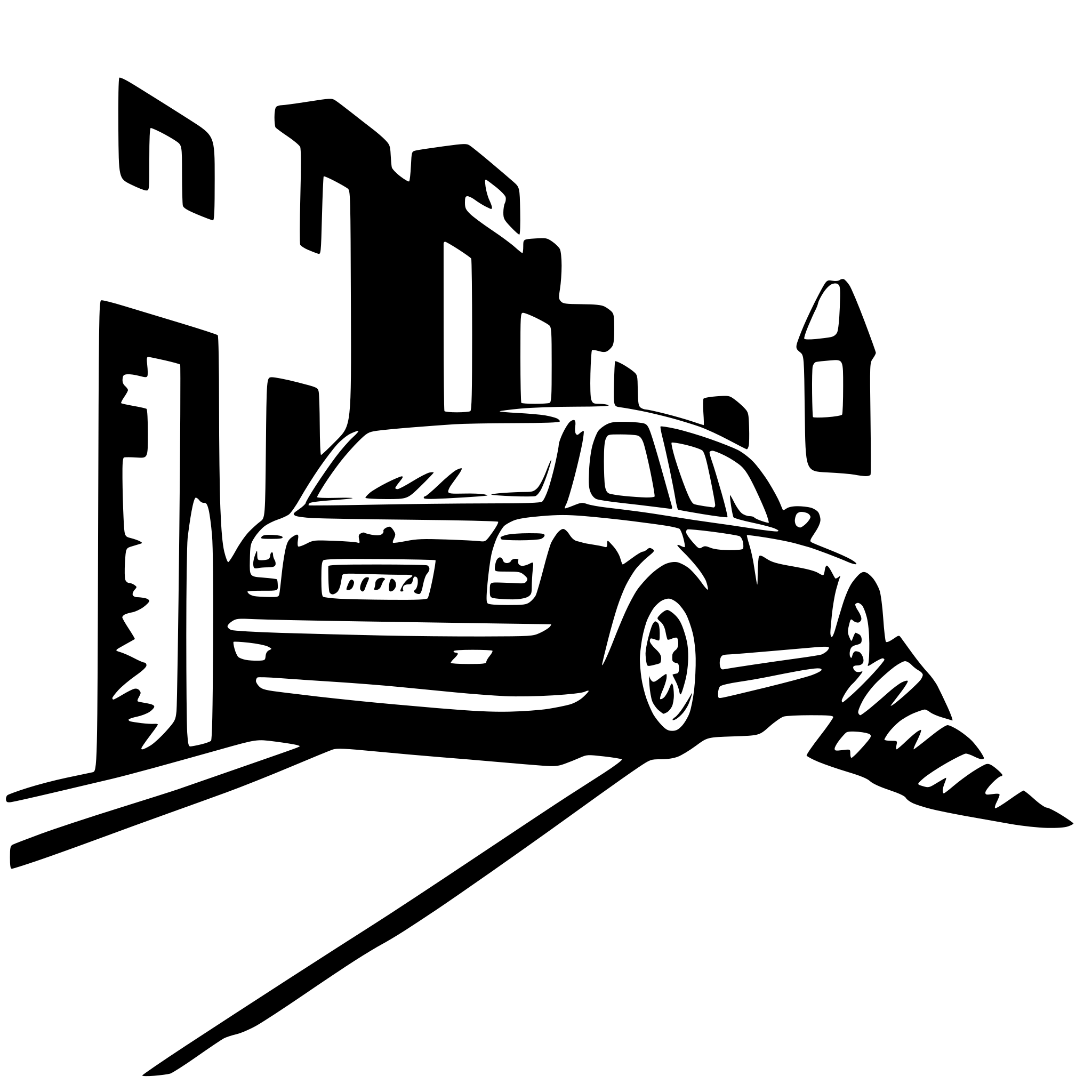 AI-generated SVG of a car crashes into a wall