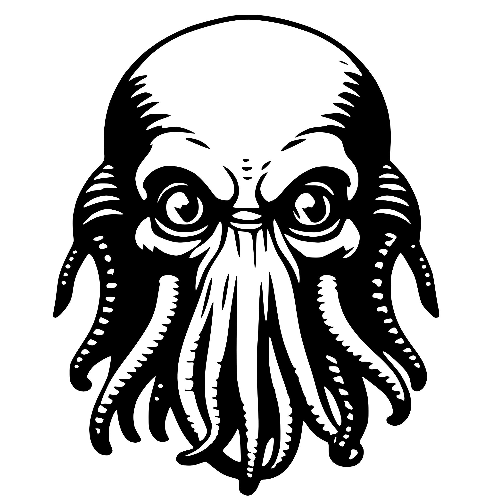 AI-generated SVG of 'cthulu head'