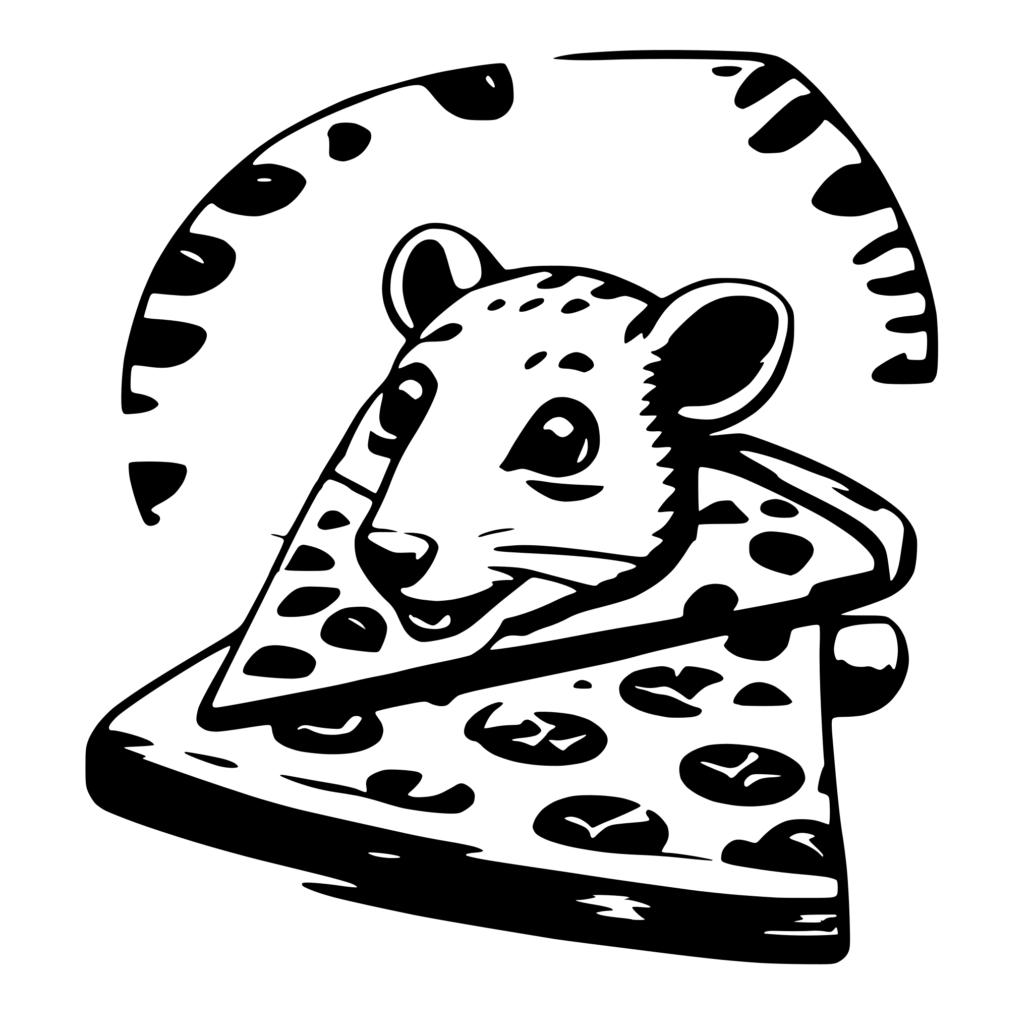 AI-generated SVG of a pizza slice rat