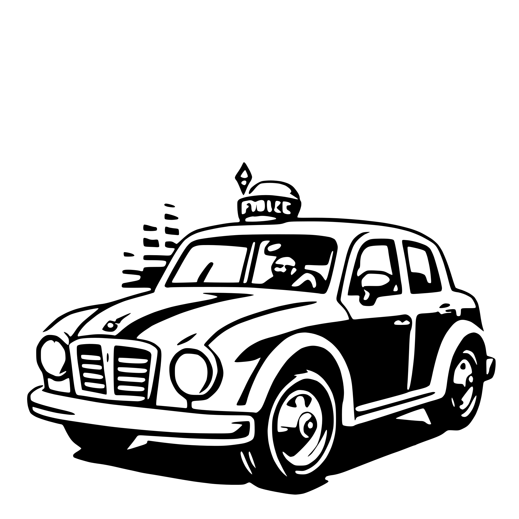 AI-generated SVG of a police car
