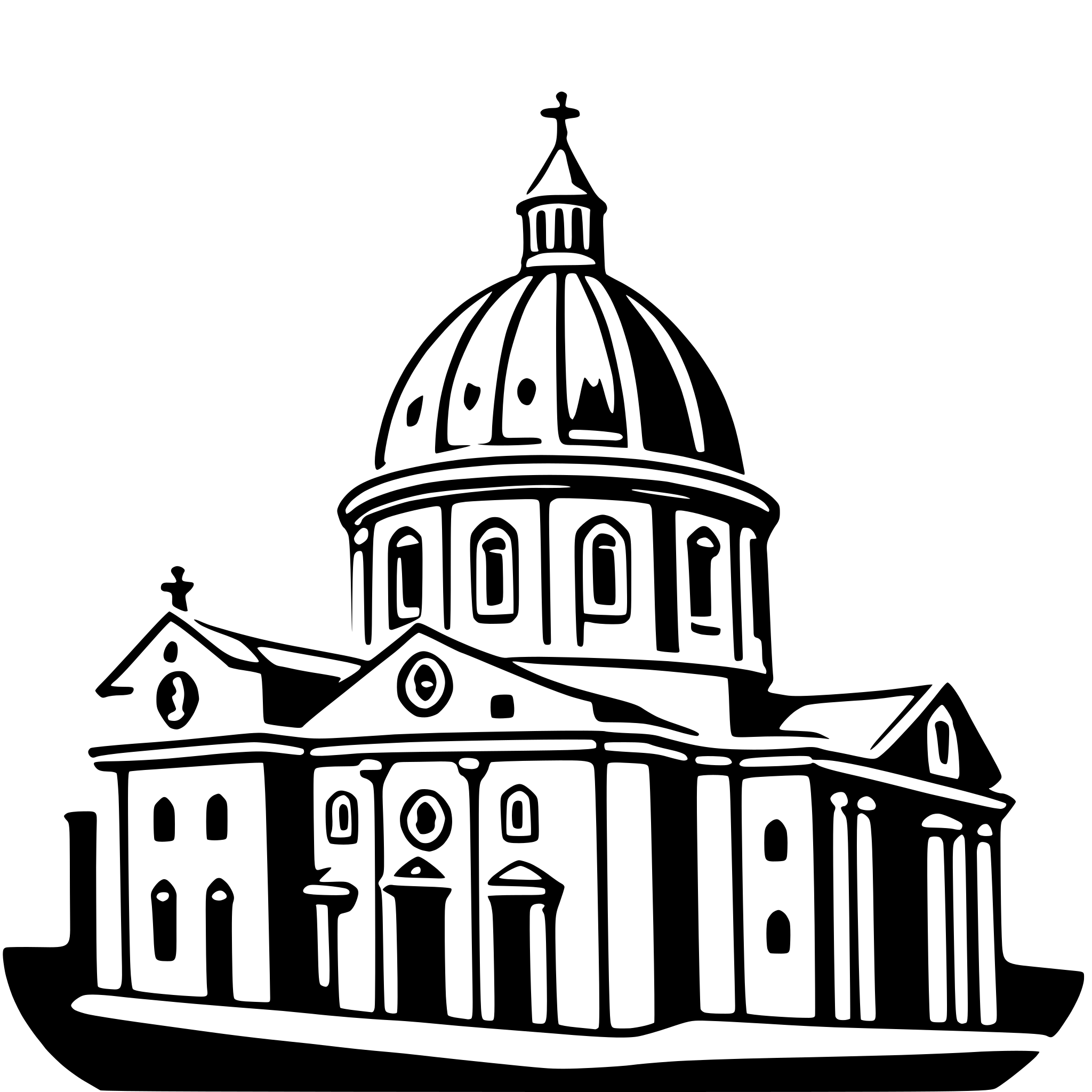 AI-generated SVG of a peter's basilica