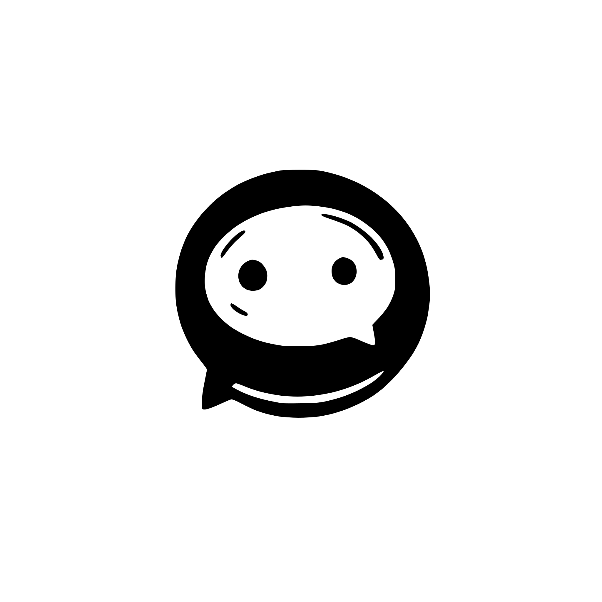 AI-generated SVG of 'simple chat bubble in blue'