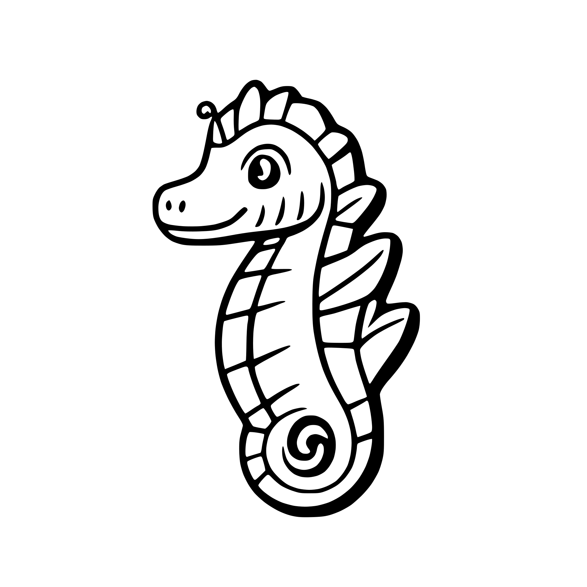 AI-generated SVG of a seahorse
