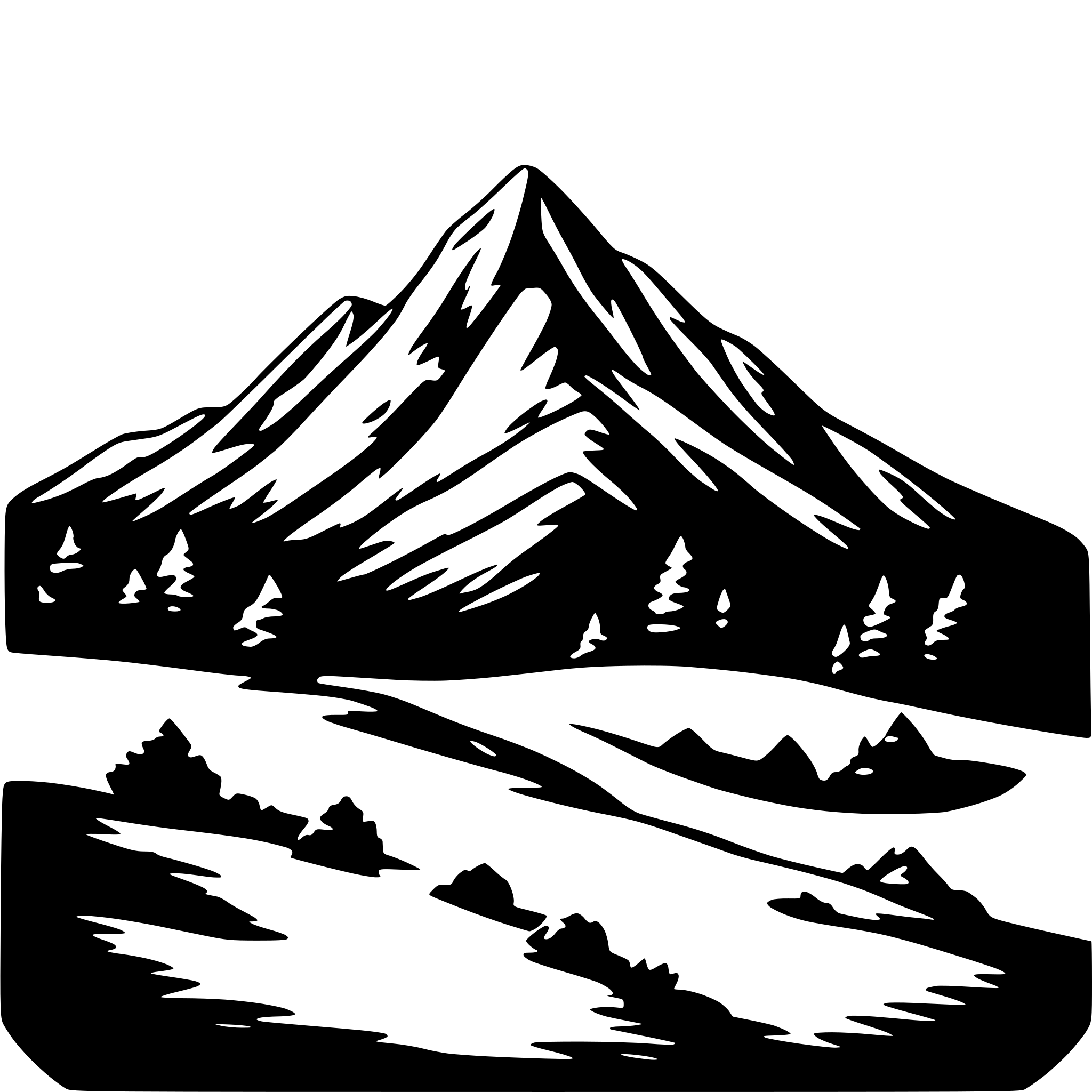 AI-generated SVG of a mountain