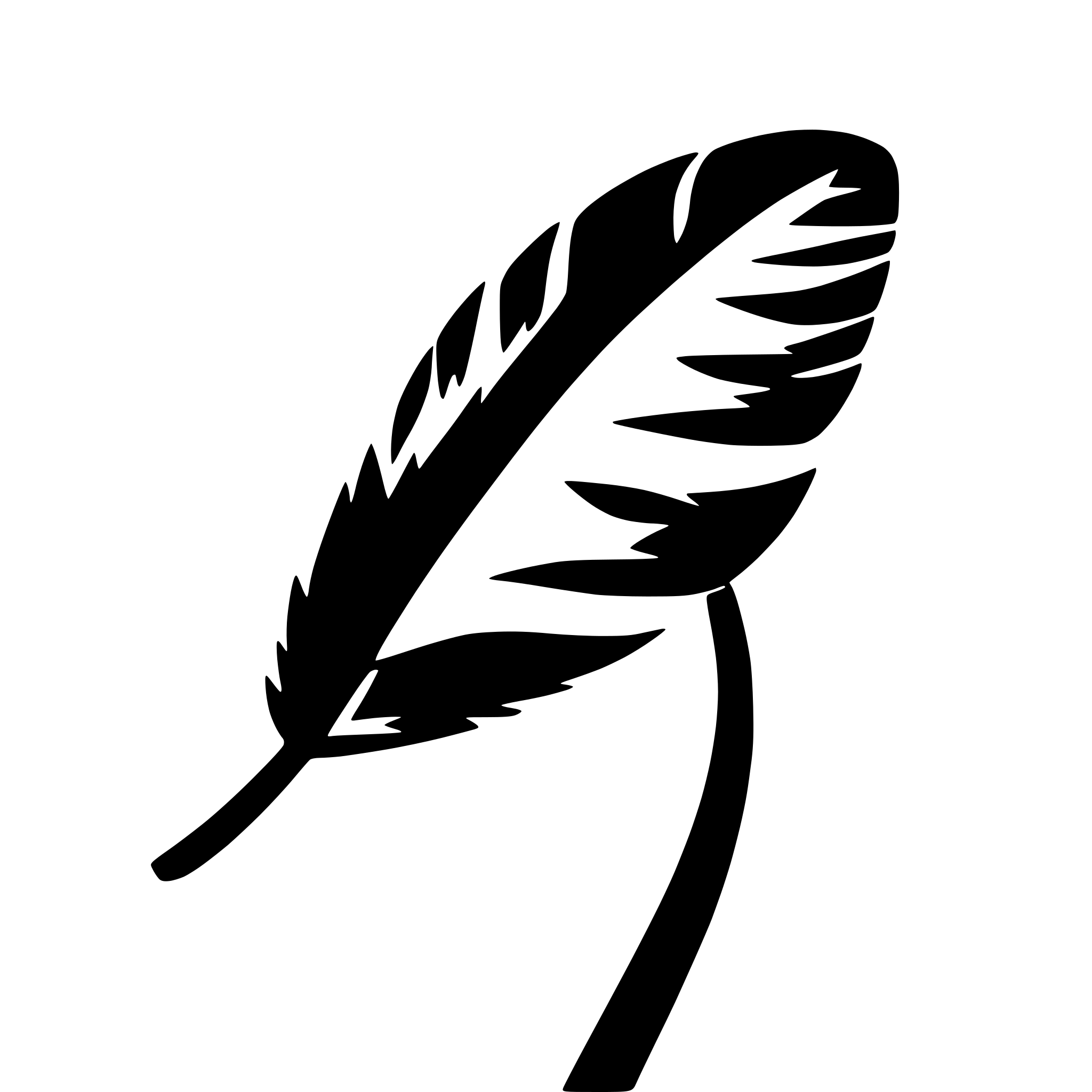 AI-generated SVG of 'feather with birds flying'