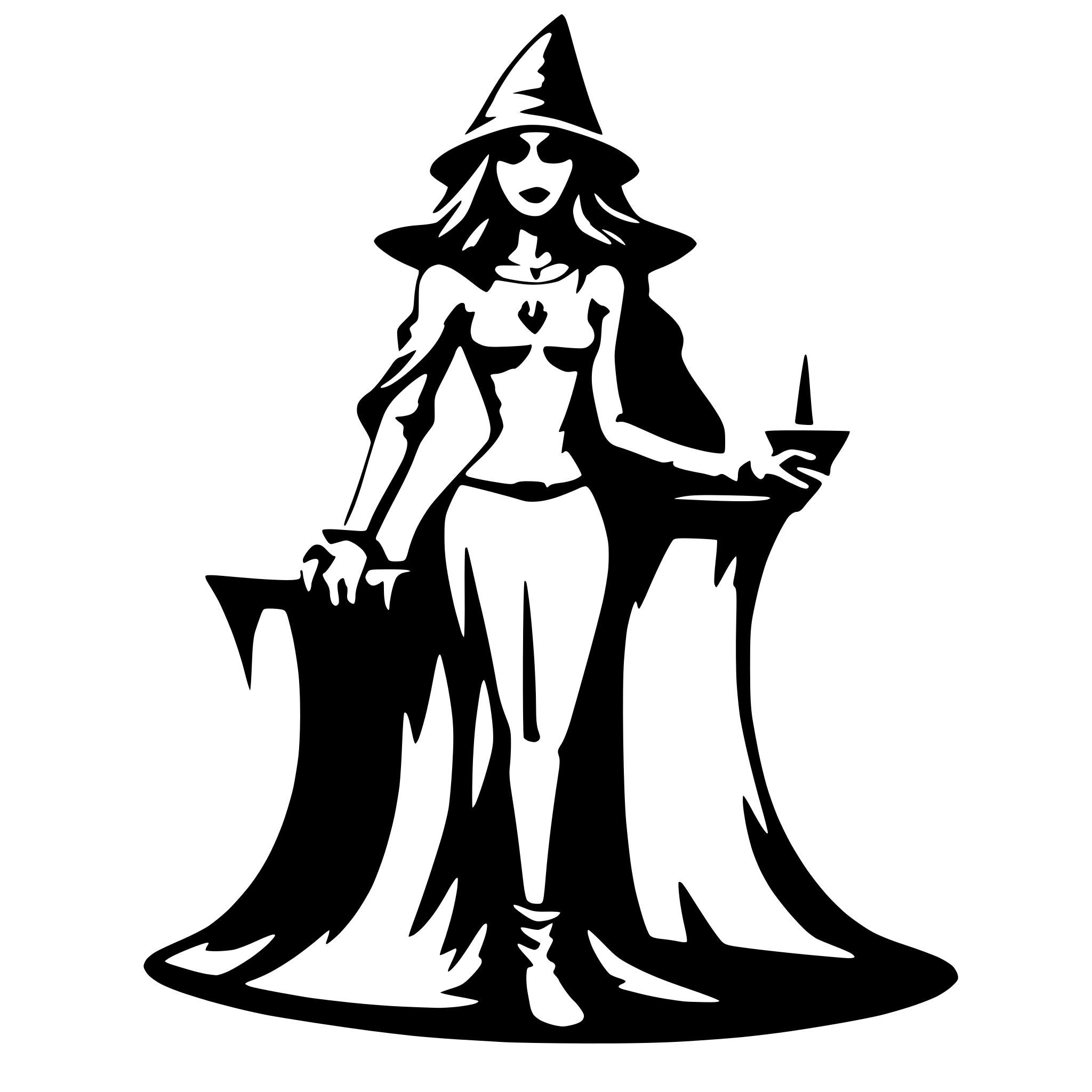 AI-generated SVG of 'Spookey Witch on a proom'