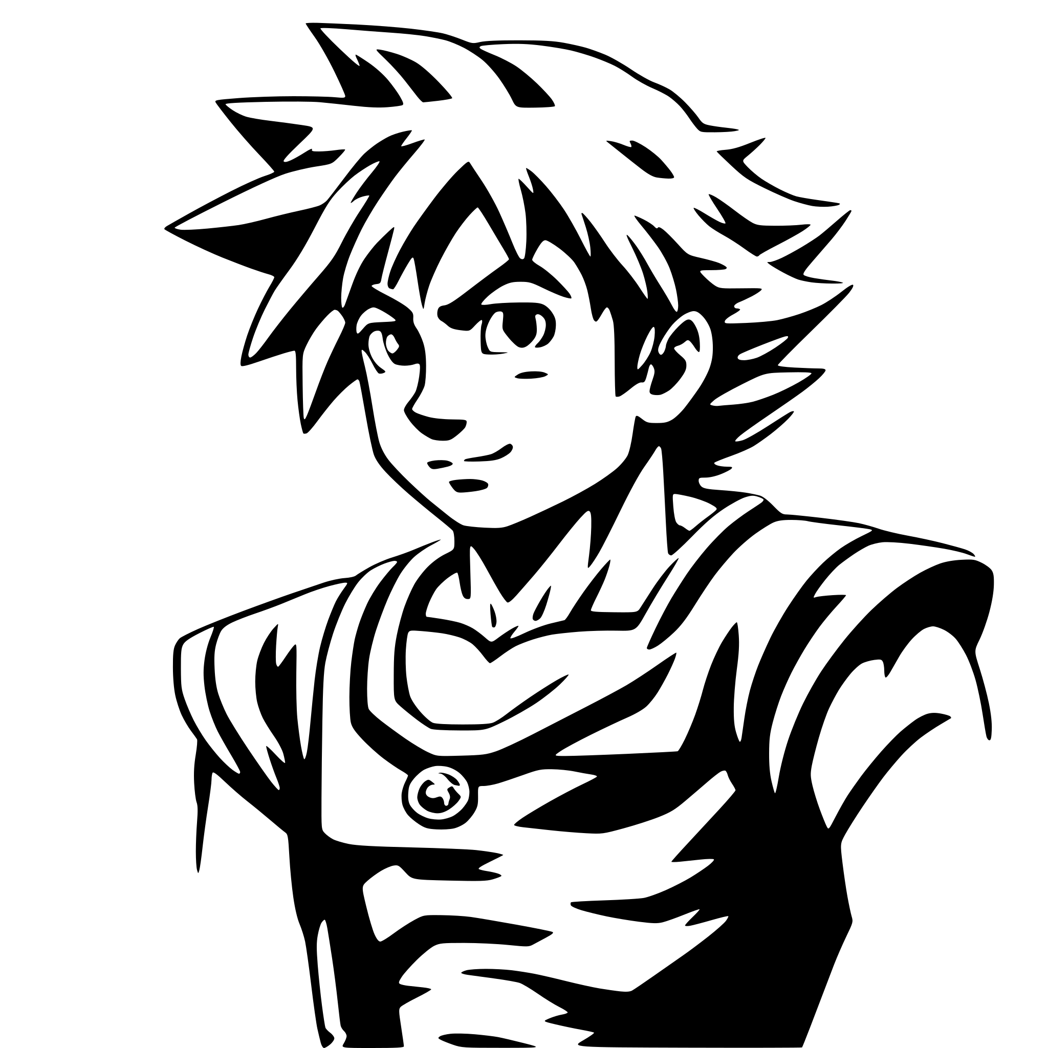 AI-generated SVG of 'goku'