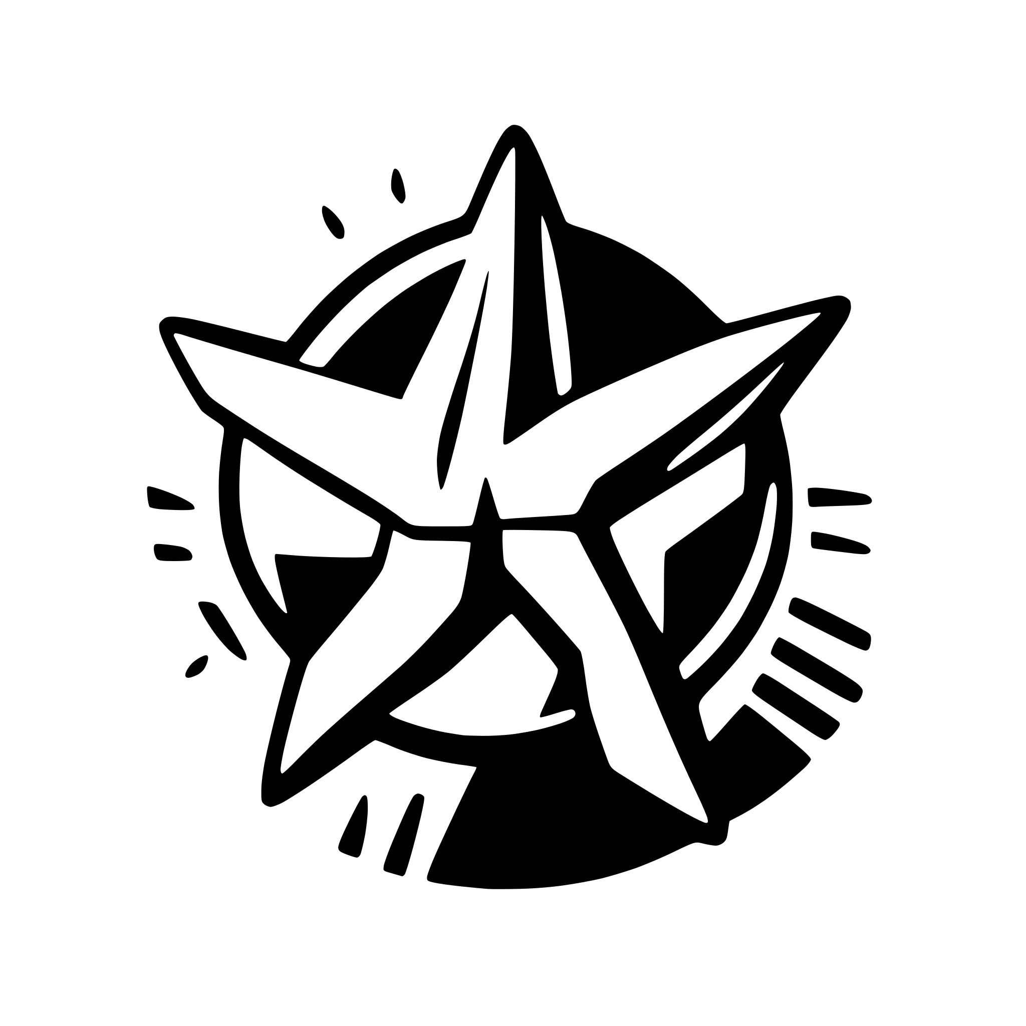 AI-generated SVG of 'shuriken logo'