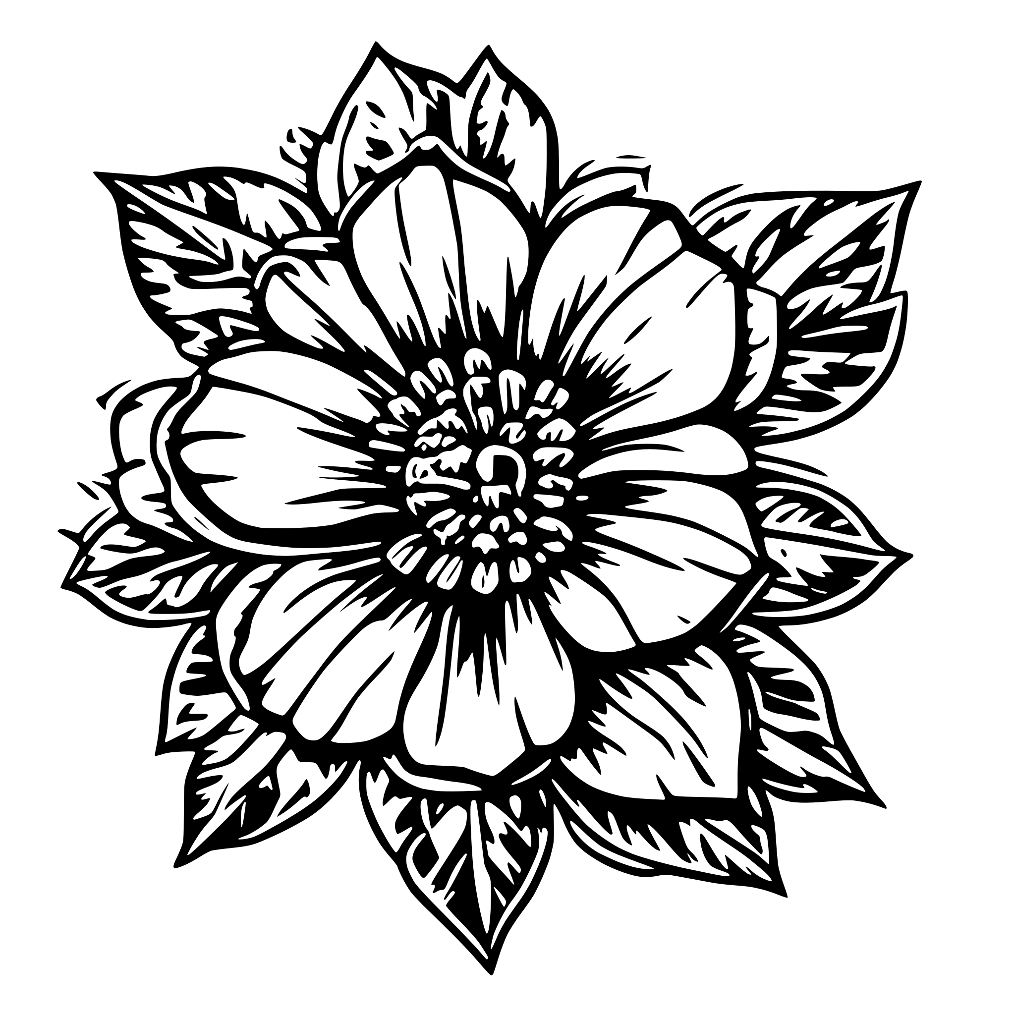 AI-generated SVG of a pattern ornamental flower