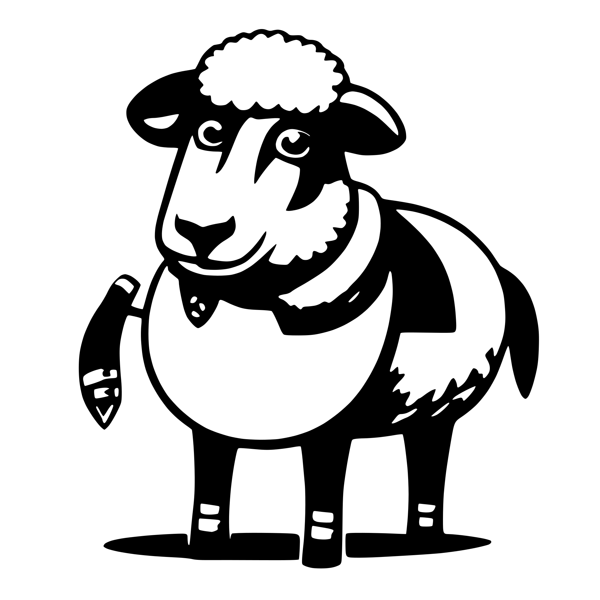 AI-generated SVG of 'musician sheep'