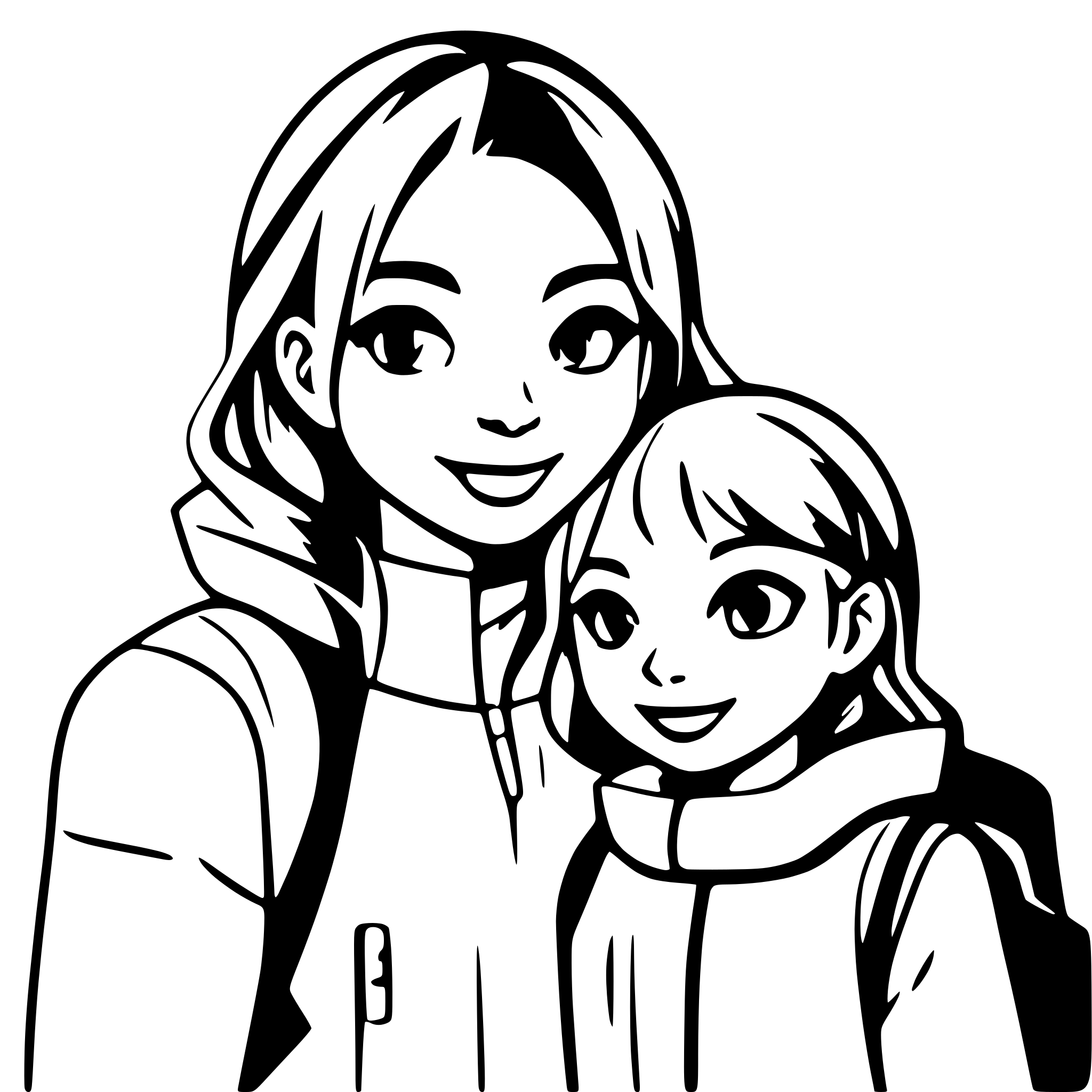 AI-generated SVG of a family