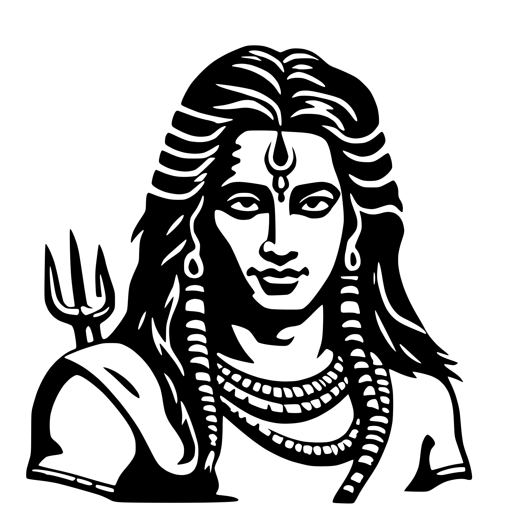 AI-generated SVG of 'lord shiva'
