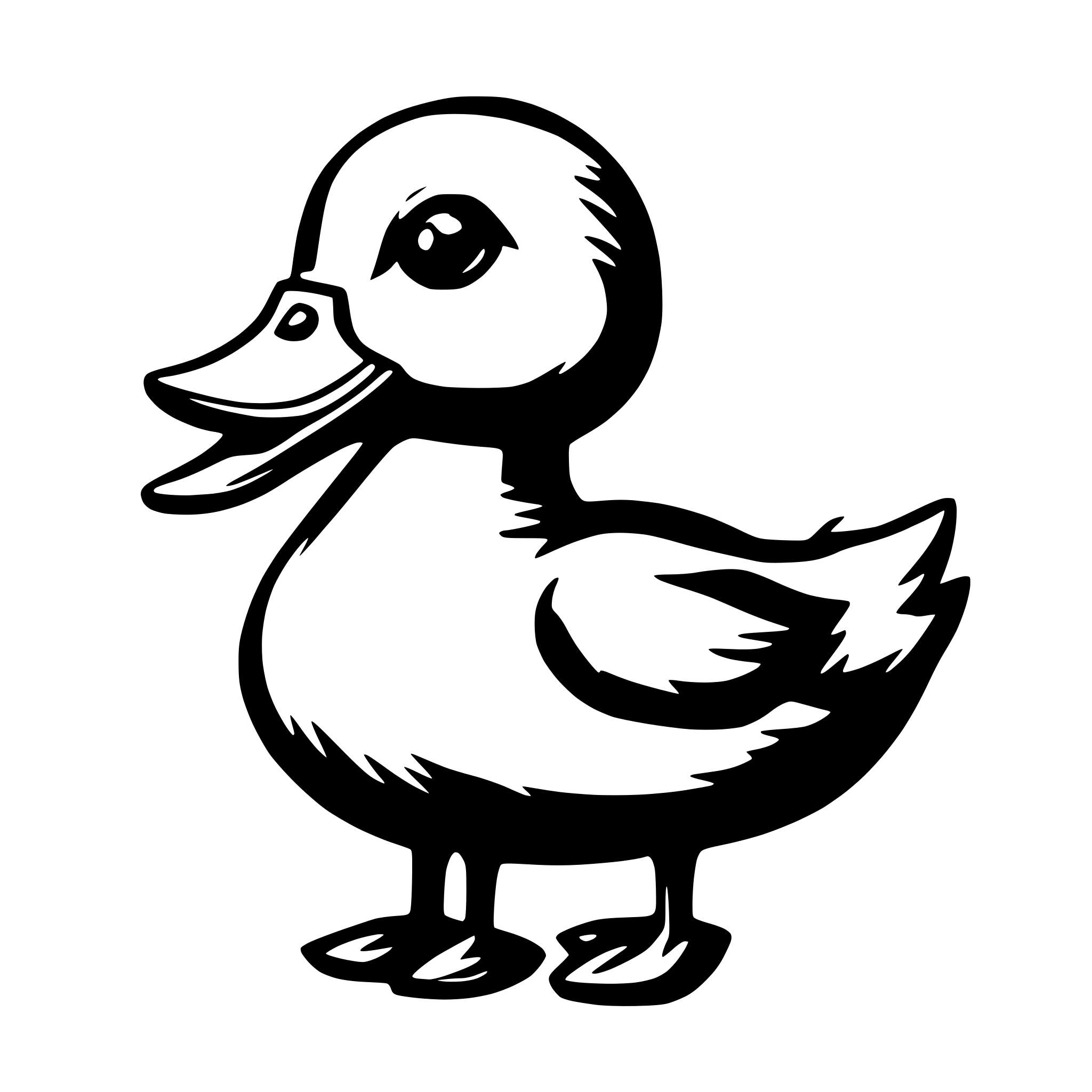 AI-generated SVG of 'duck earring'