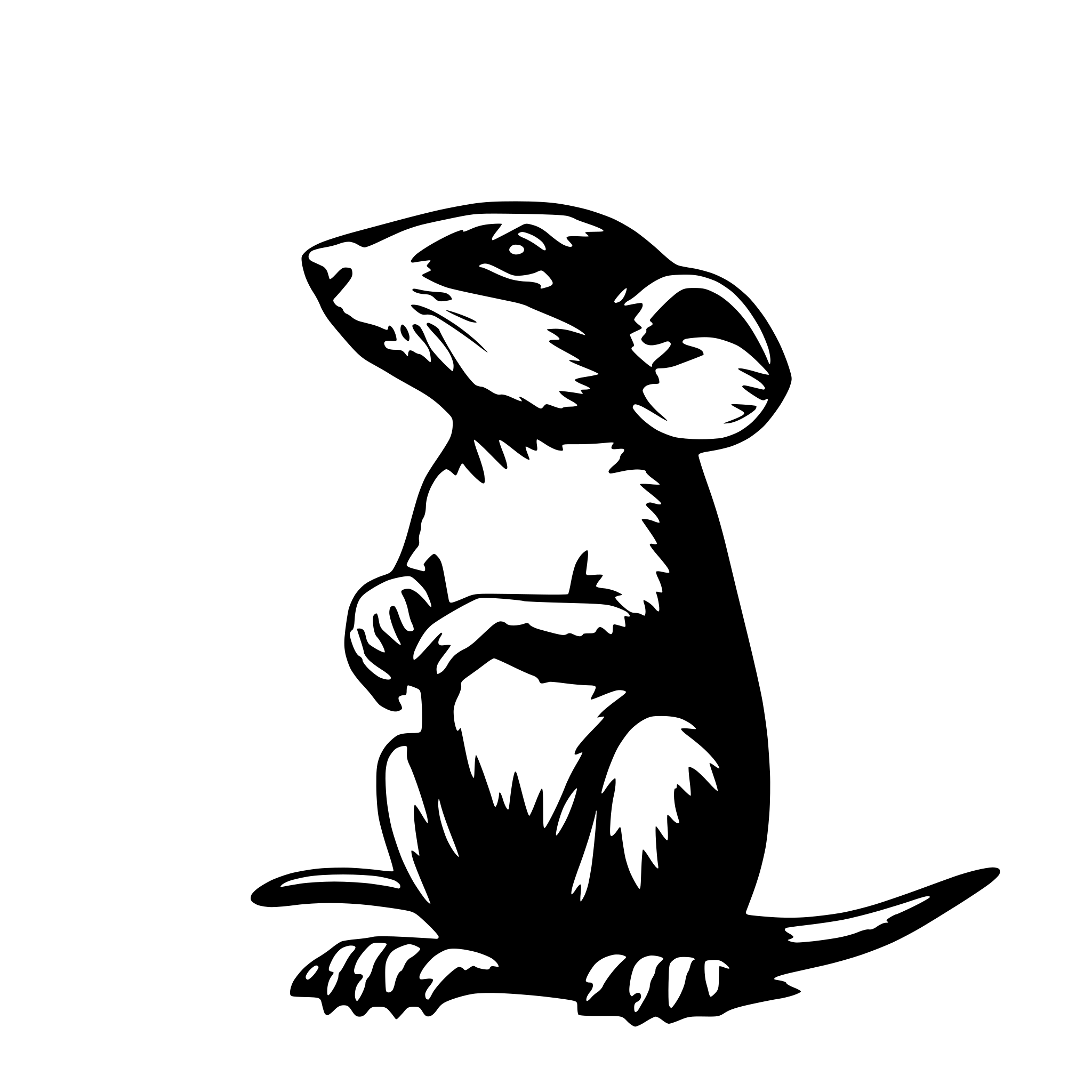 AI-generated SVG of a a domestic rat sitting in three quarters with a mischievous look AI-generated SVG of a a domestic rat sitting in three quarters with a mischievous look